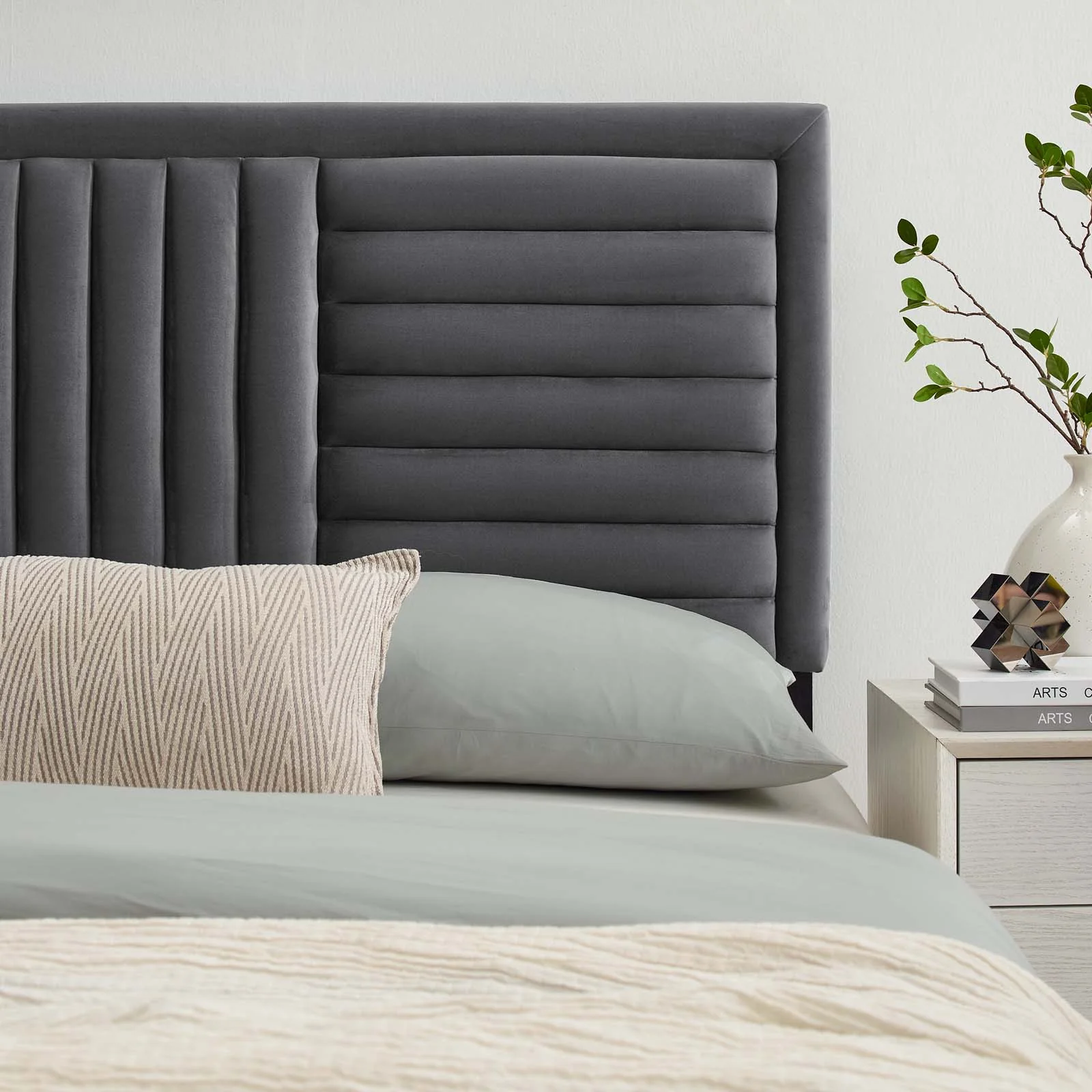 Believe Channel Tufted Performance Velvet King/California King Headboard By Modway - MOD-6666