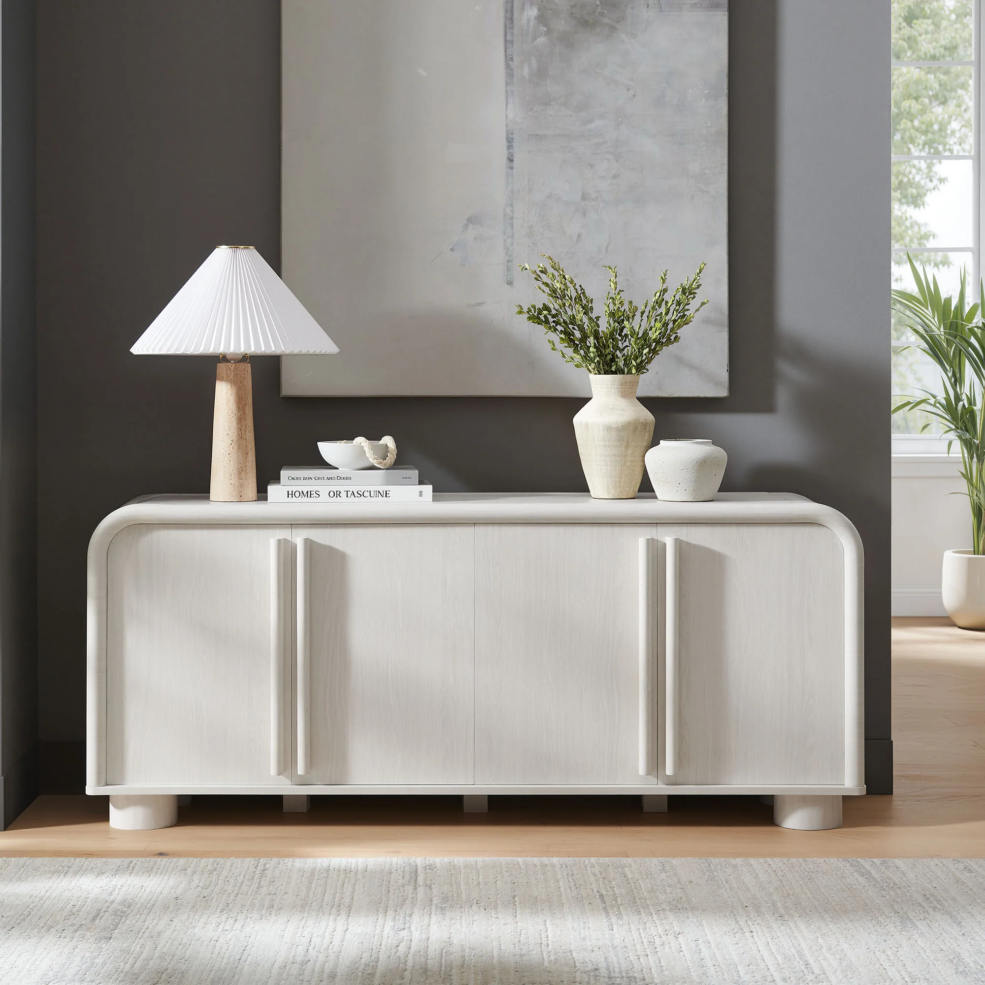 Bellamy Curved 4-Door Sideboard Cabinet by Modway