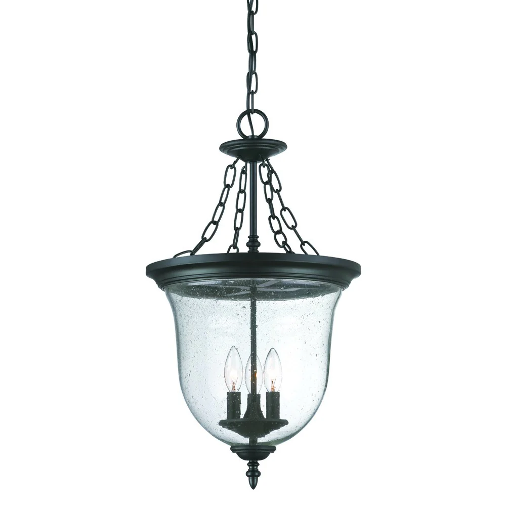 Belle 3-Light Matte black Hanging light By Homeroots