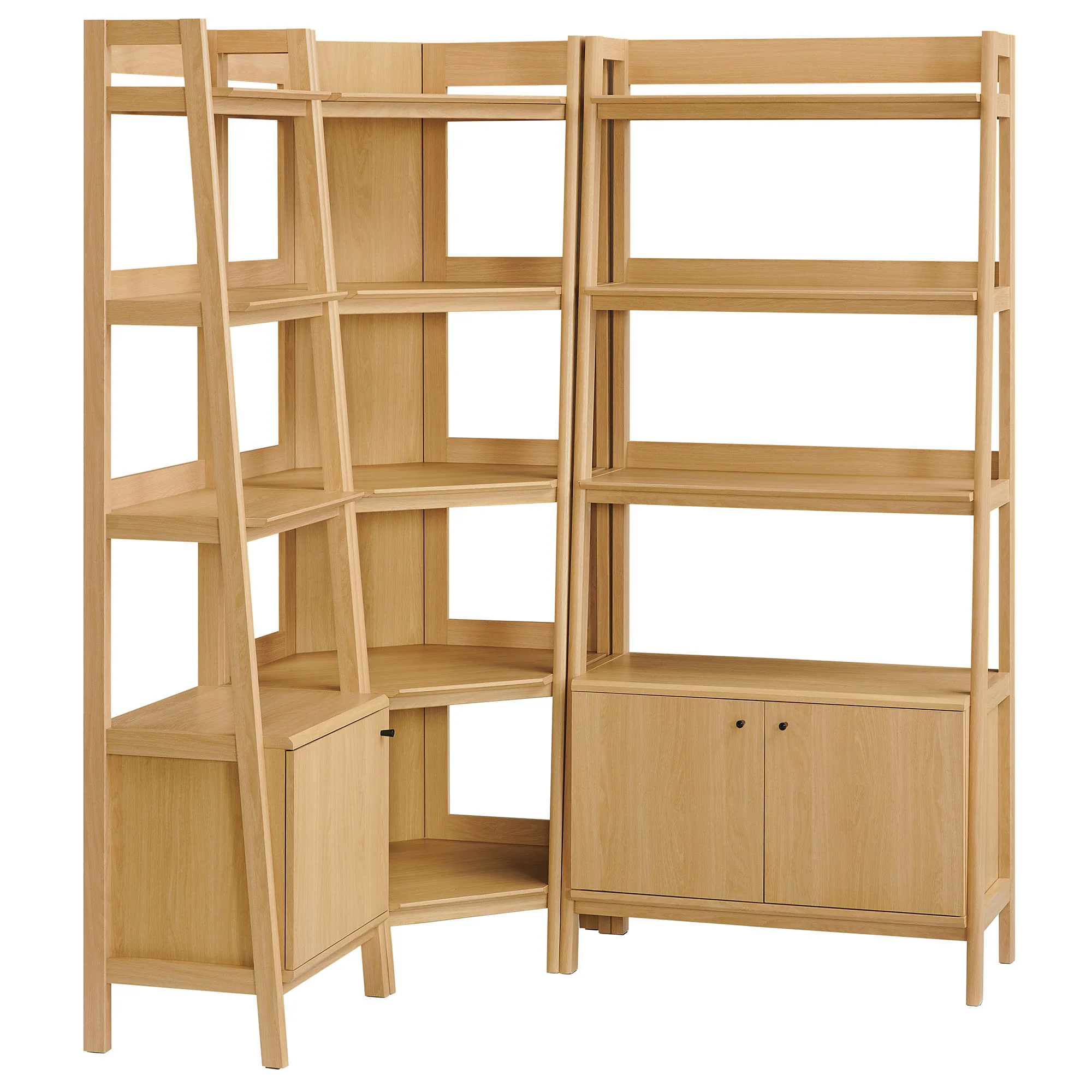 Bixby 3 Piece Corner Bookshelf Set With Wide and Narrow Bookshelves by Modway - Image 2