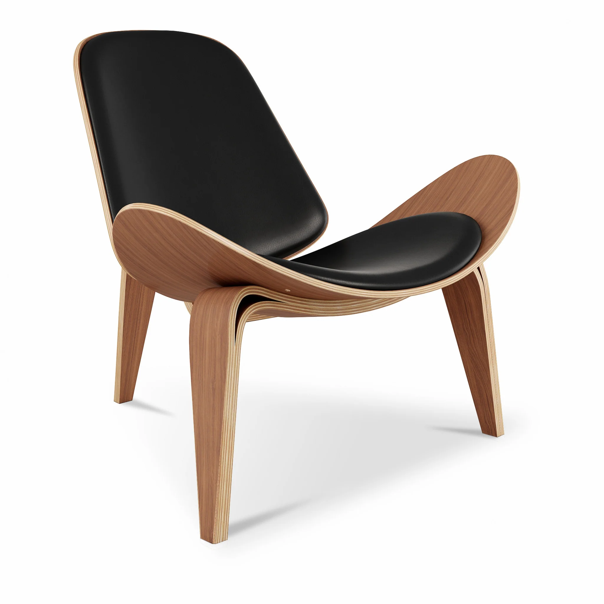 Black and Brown Genuine Leather Lounge Chair By Homeroots - Image 5