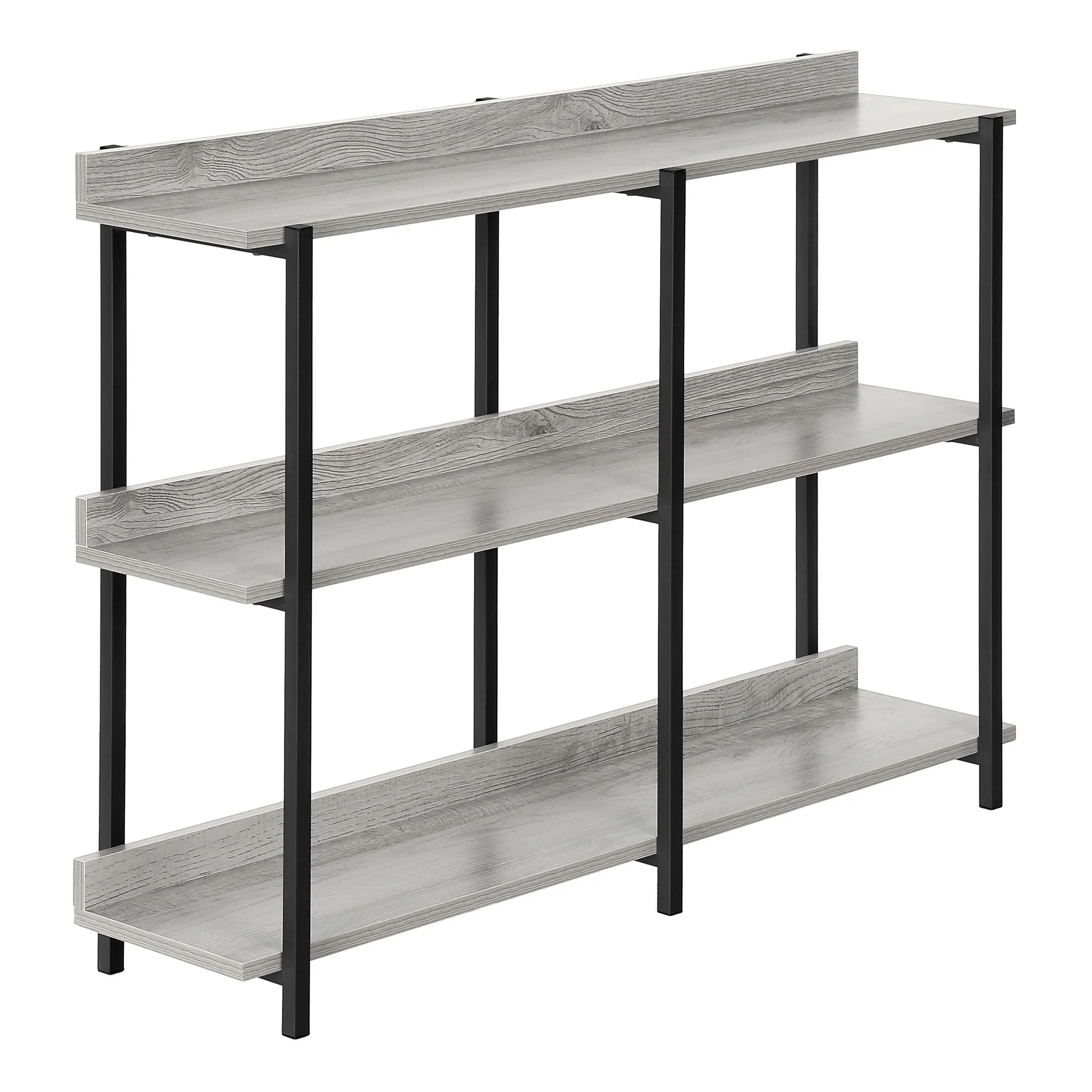 Black And Gray End Table With Three Shelves By Homeroots