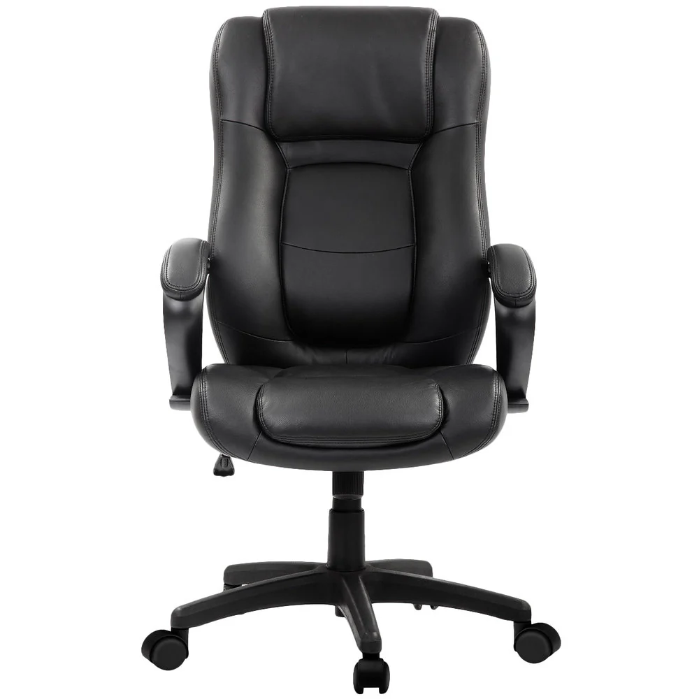 Black Leather Chair By Homeroots - 372381