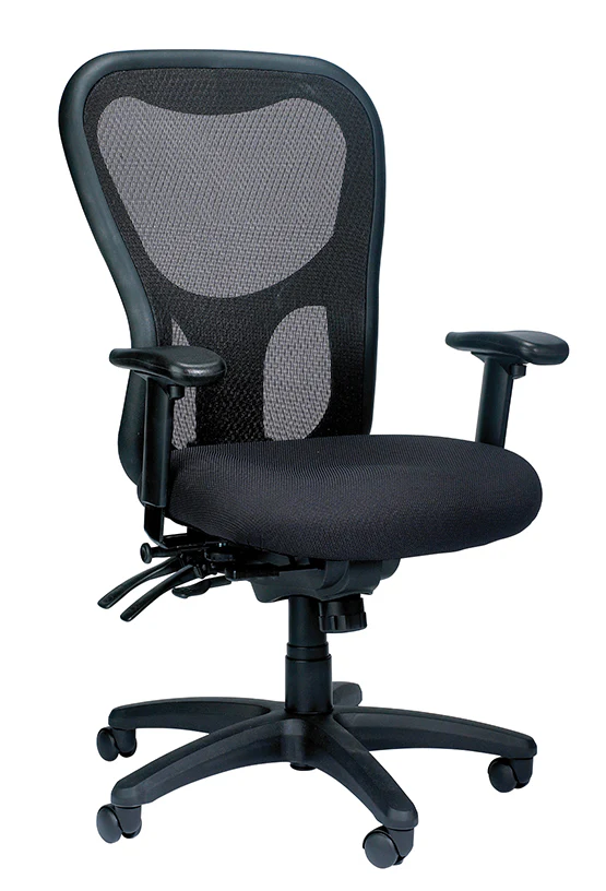 Black Mesh Fabric Chair By Homeroots - 372415