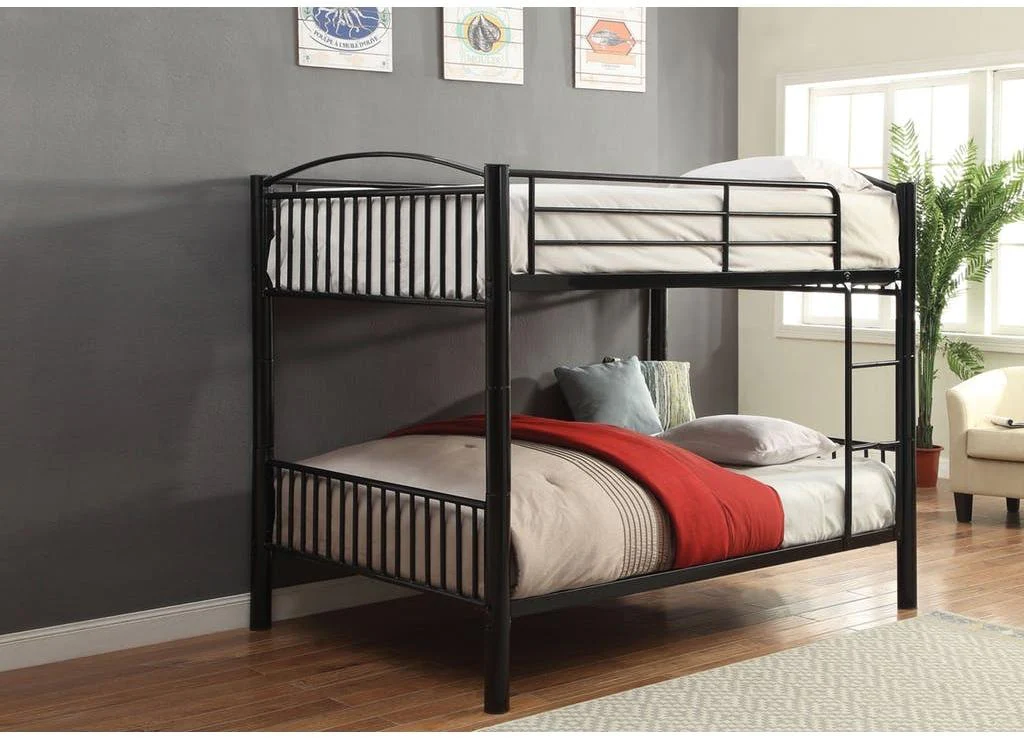 Black Metal Full Over Full Bunk Bed By Homeroots