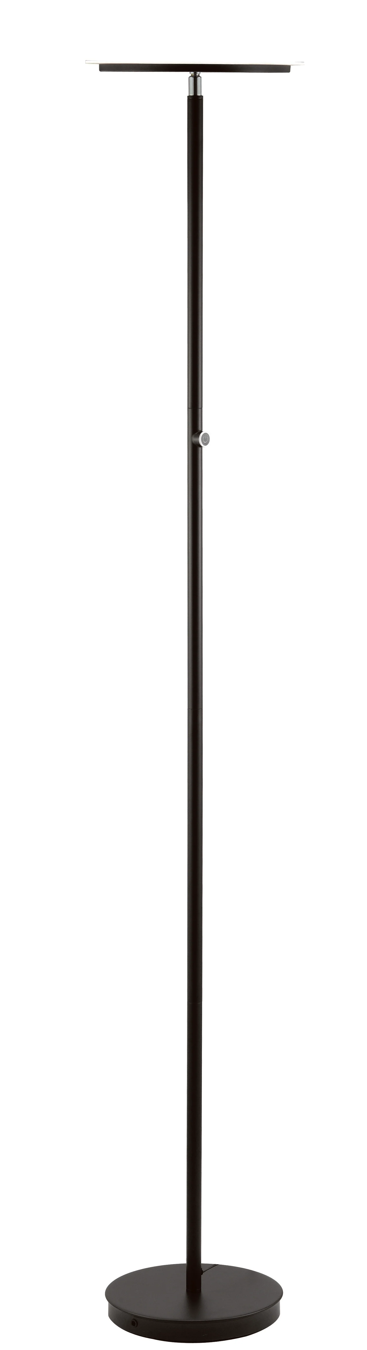 Black Metal LED Touch Floor Lamp By Homeroots