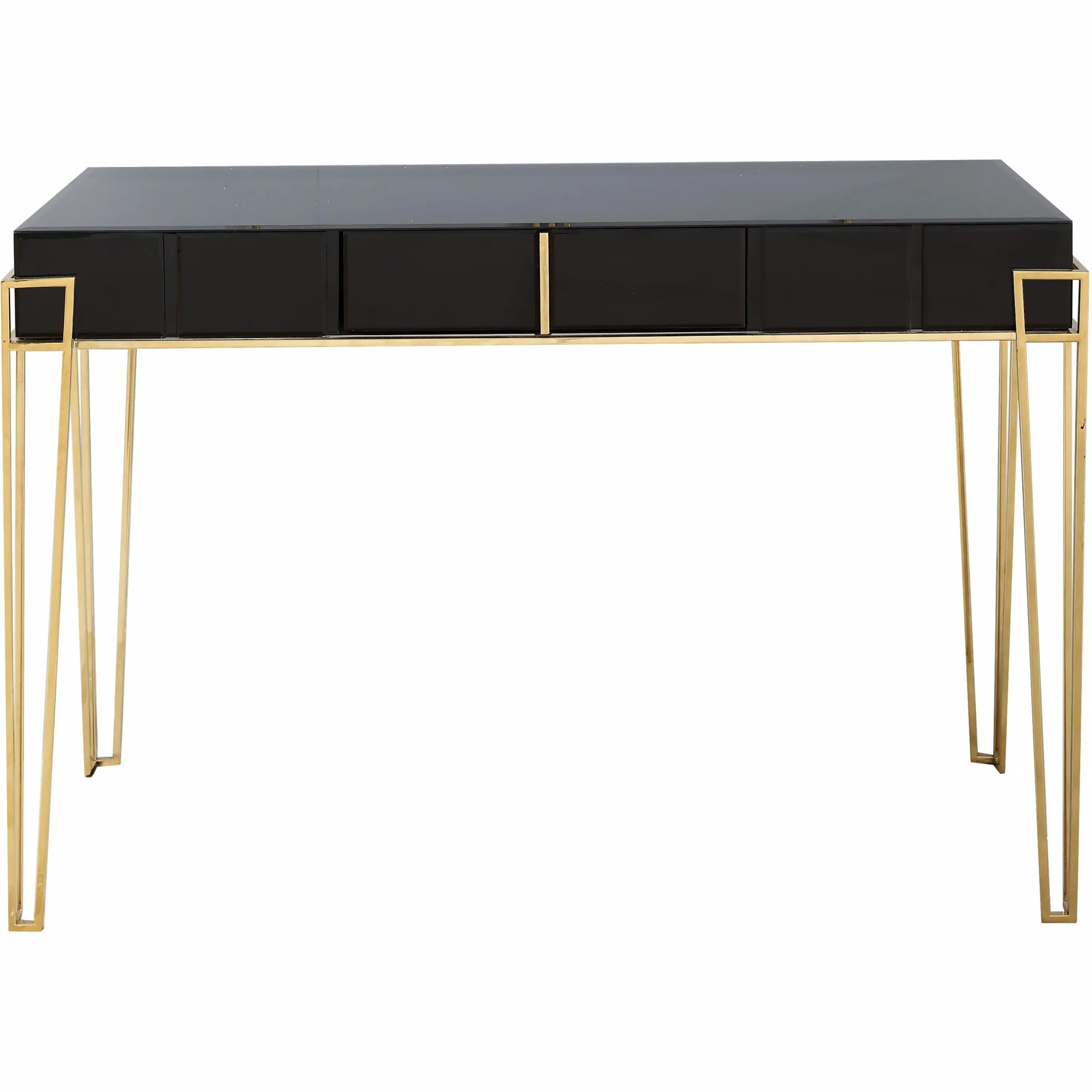 Black Mirrored Console Table By Homeroots