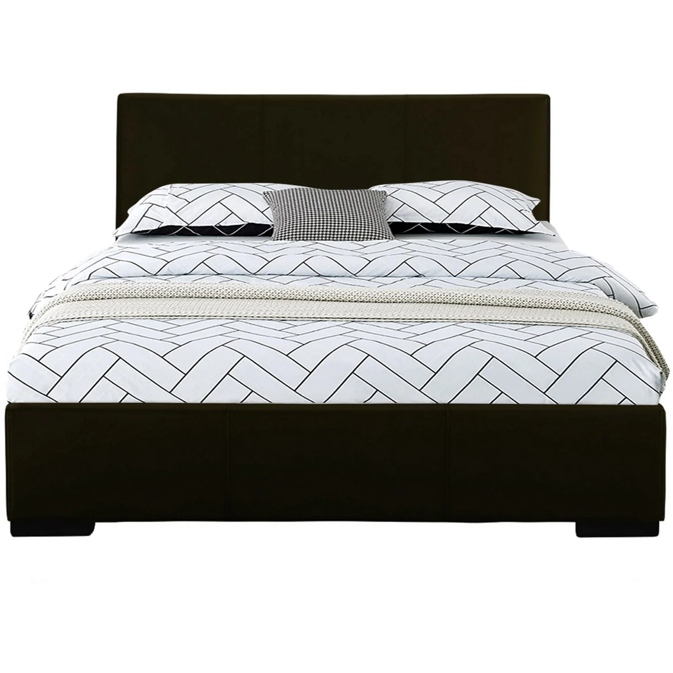 Black Platform Full Bed By Homeroots - Image 2