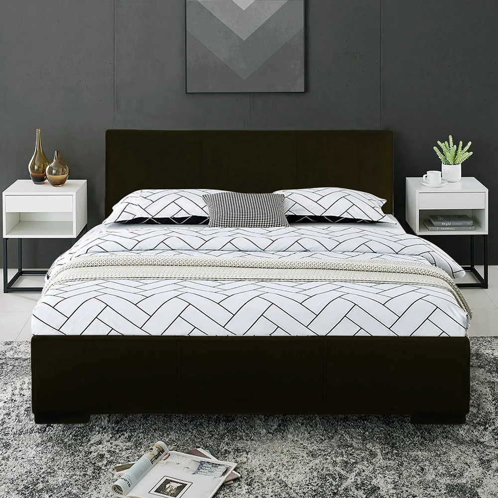 Black Platform Queen Bed By Homeroots - 396991