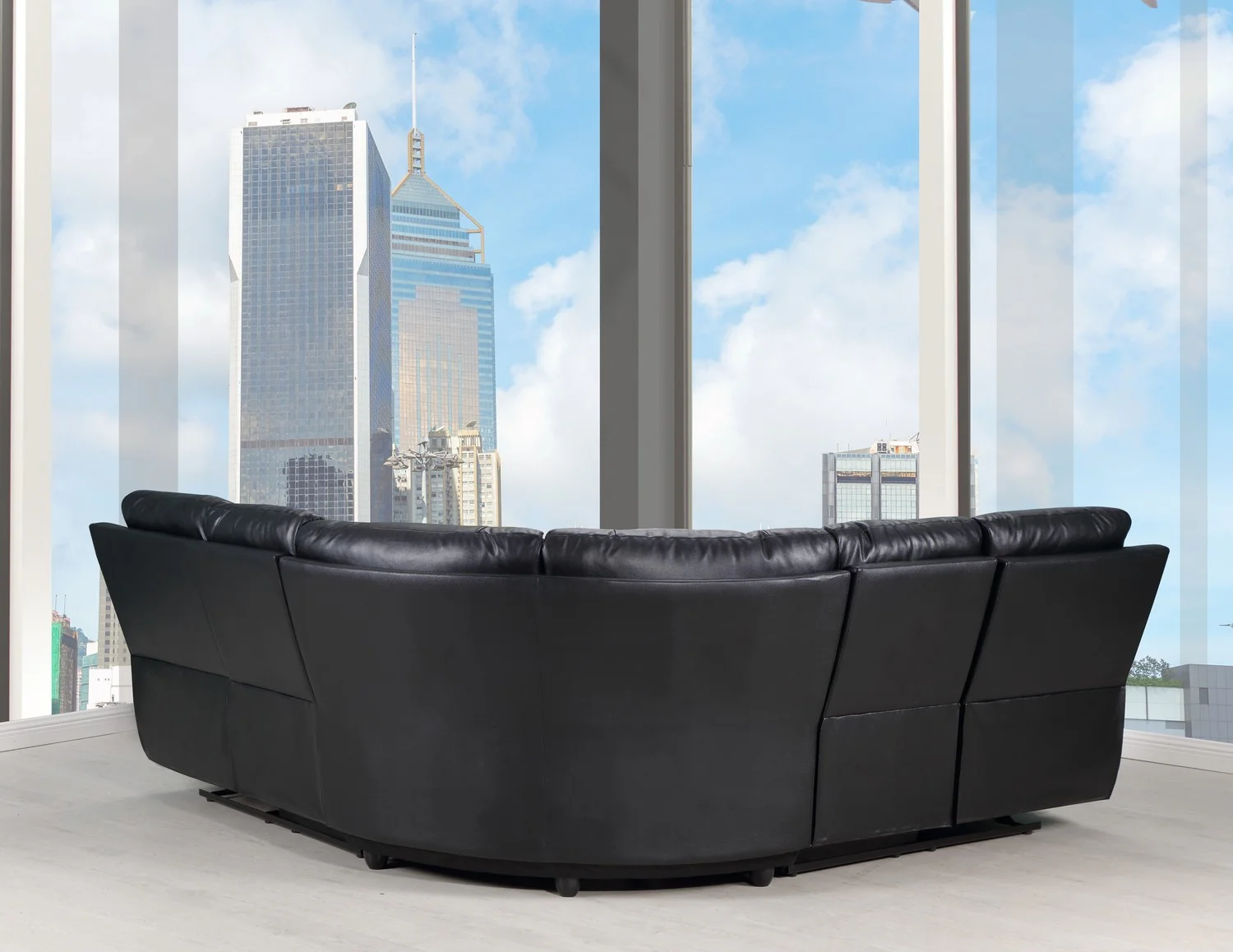 Black Sectional By Homeroots - Image 3