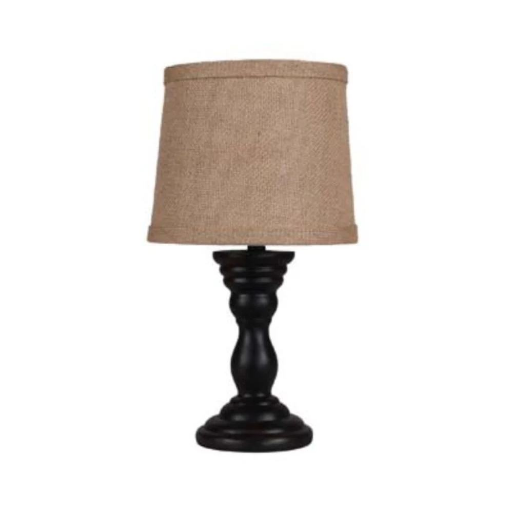 Black Turned Base Accent Lamp By Homeroots