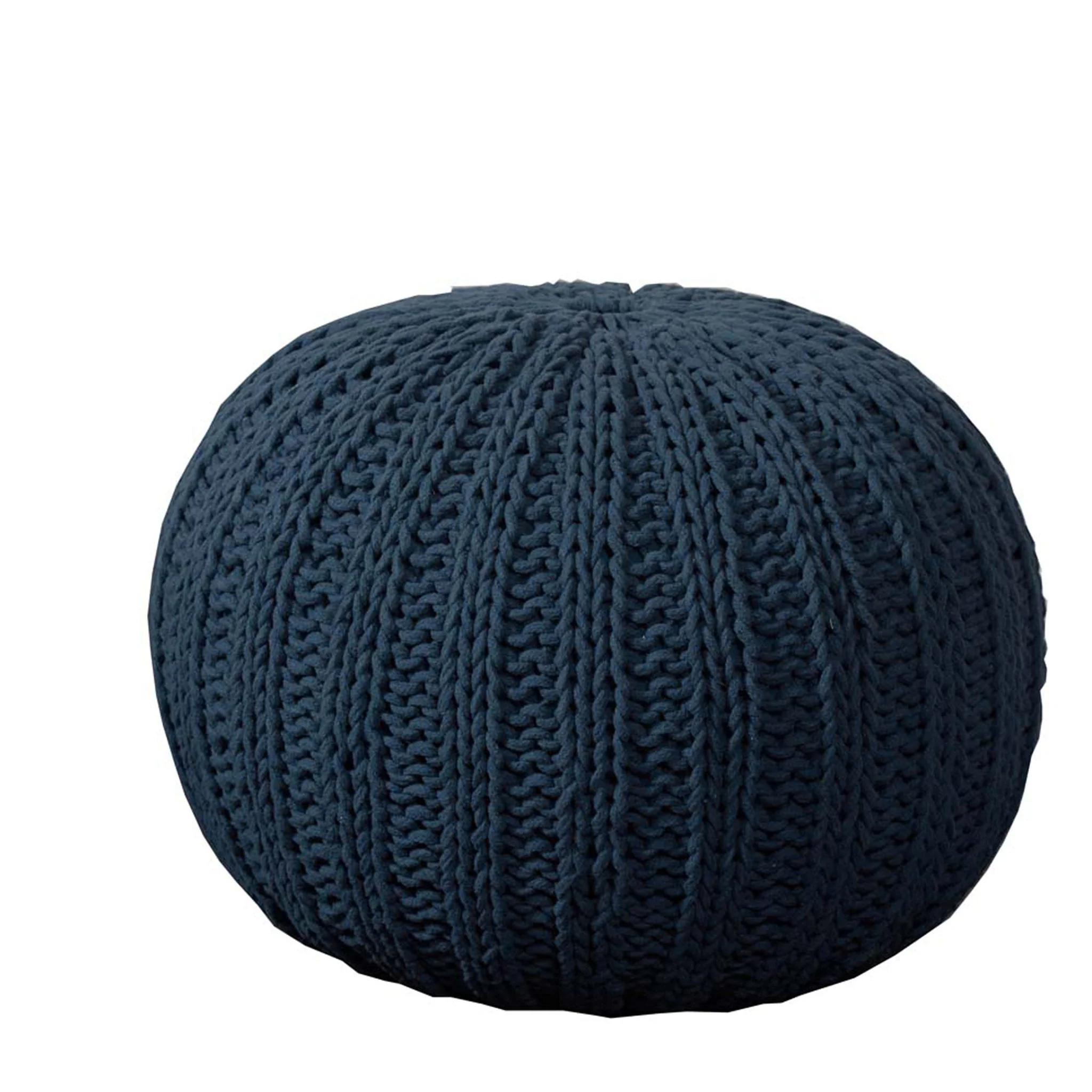 Blue 100% Cotton Ottoman By Homeroots