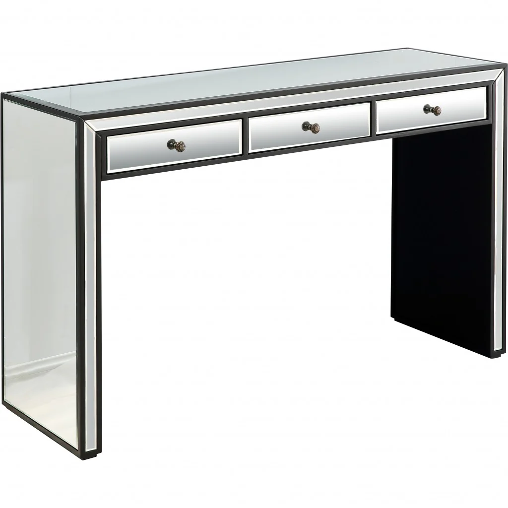 Bold and Black Console Table By Homeroots