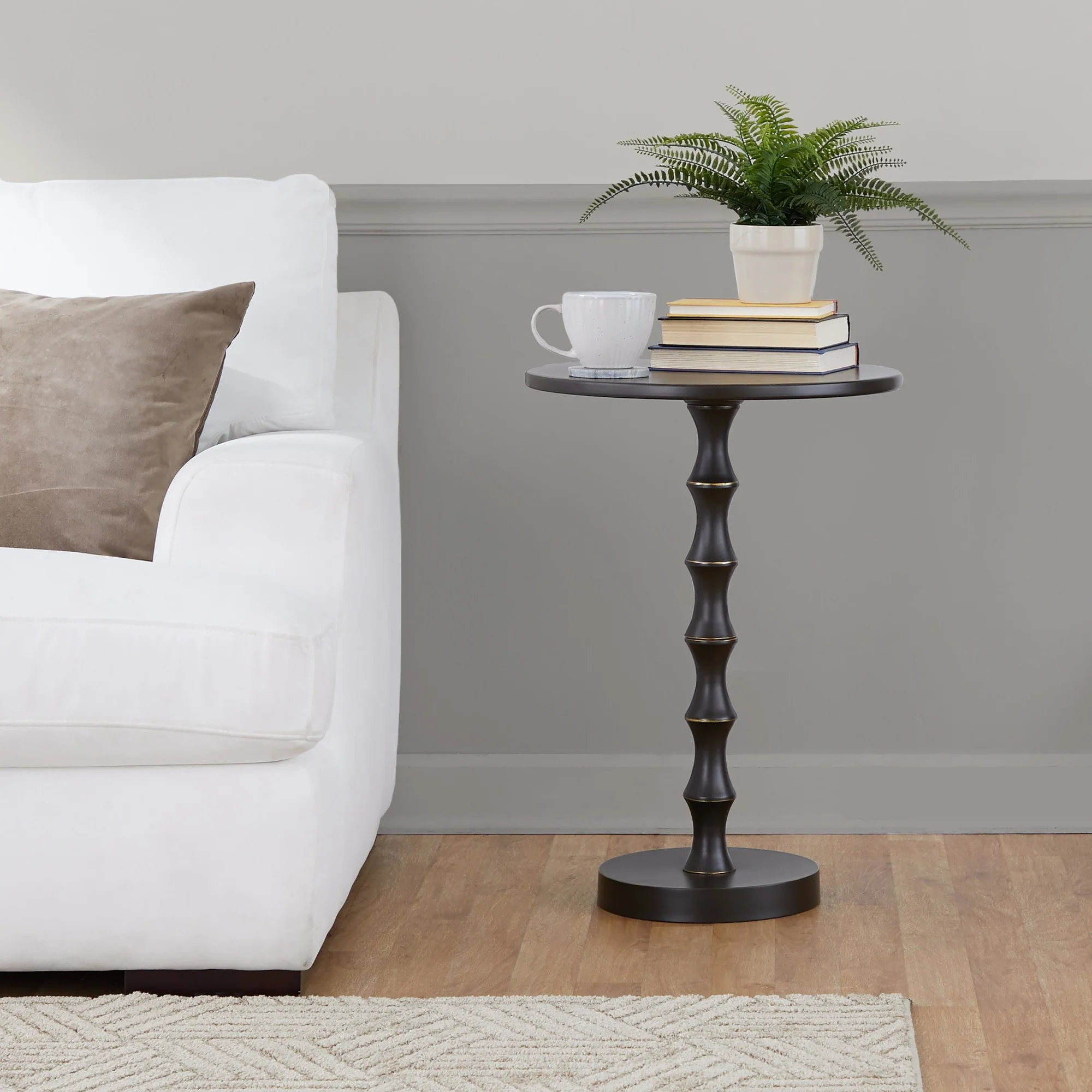 Bora 26.75" Metal Accent Table By LumiSource - TBS27-BORA ORB