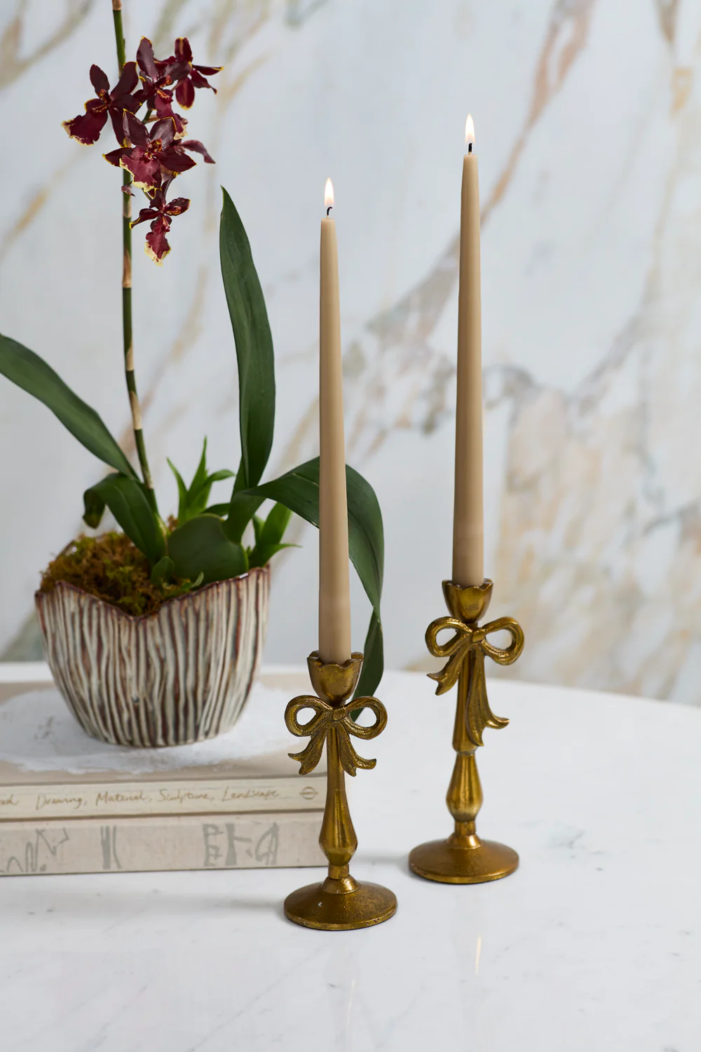 Bowtied Candleholder Set of 4 By Accent Decor - Image 5