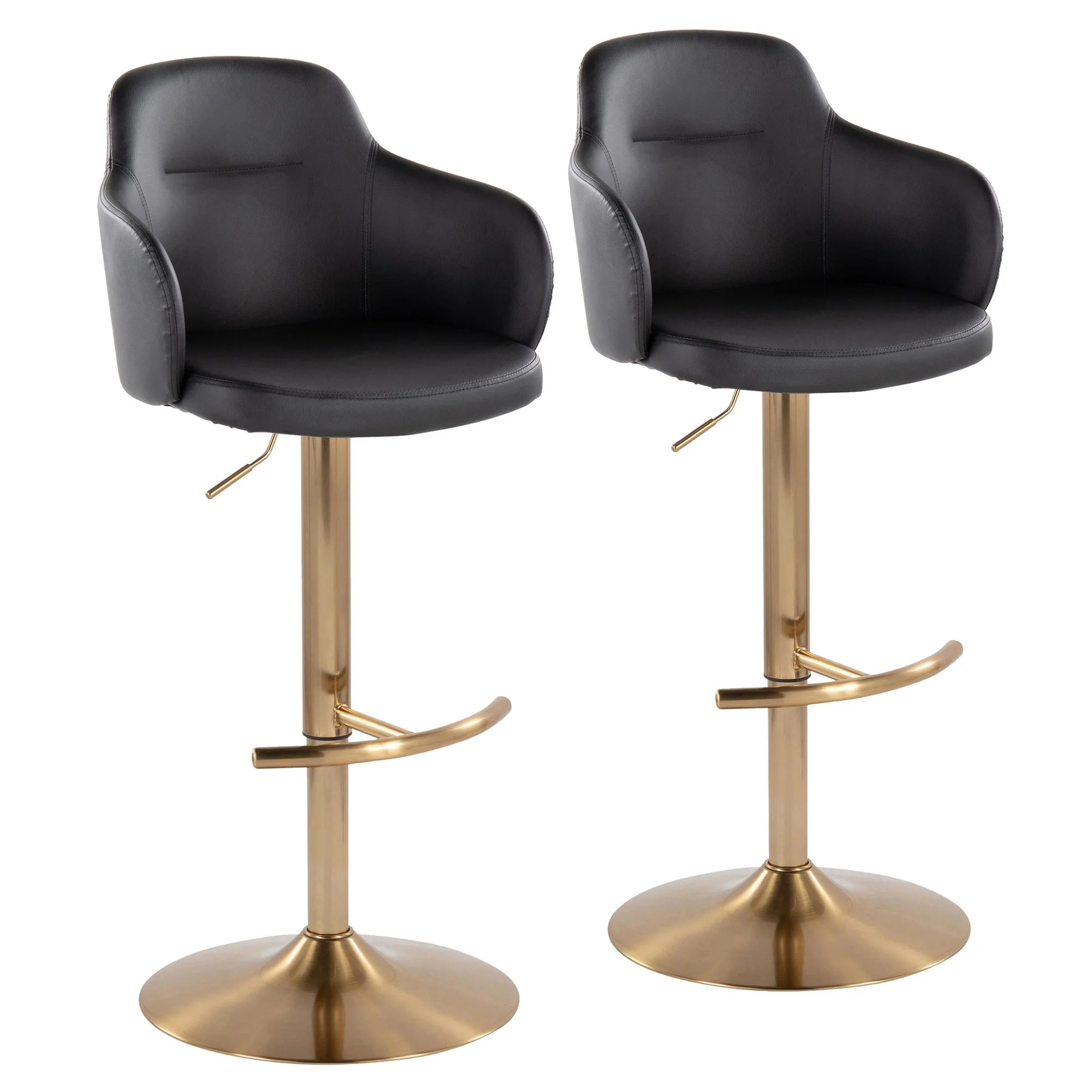 Boyne Adjustable Barstool - Set of 2 By LumiSource - BS-BOYNEPU-RT2 AUBK2