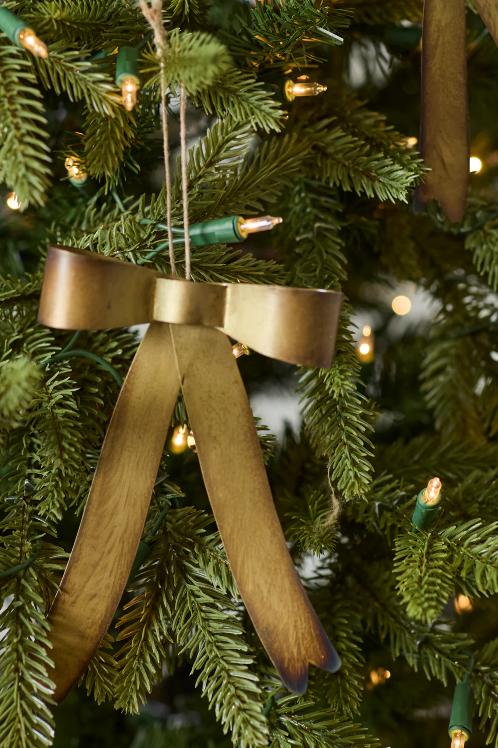 Brassy Bow Ornament Set of 8 By Accent Decor