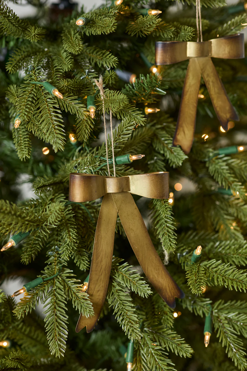 Brassy Bow Ornament Set of 8 By Accent Decor - Image 4