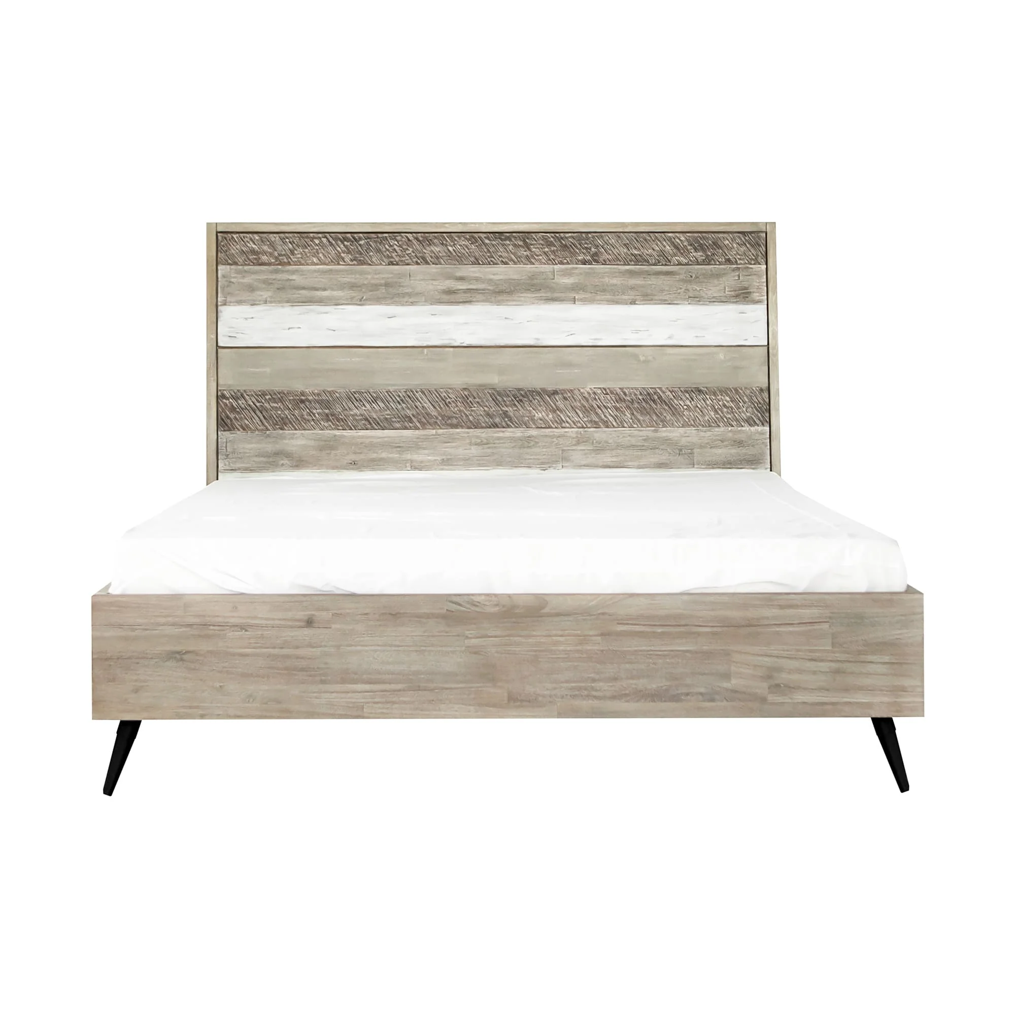 Bridges 3 Piece King Bedroom Set in Two-Tone Acacia Wood By Armen Living - Image 3