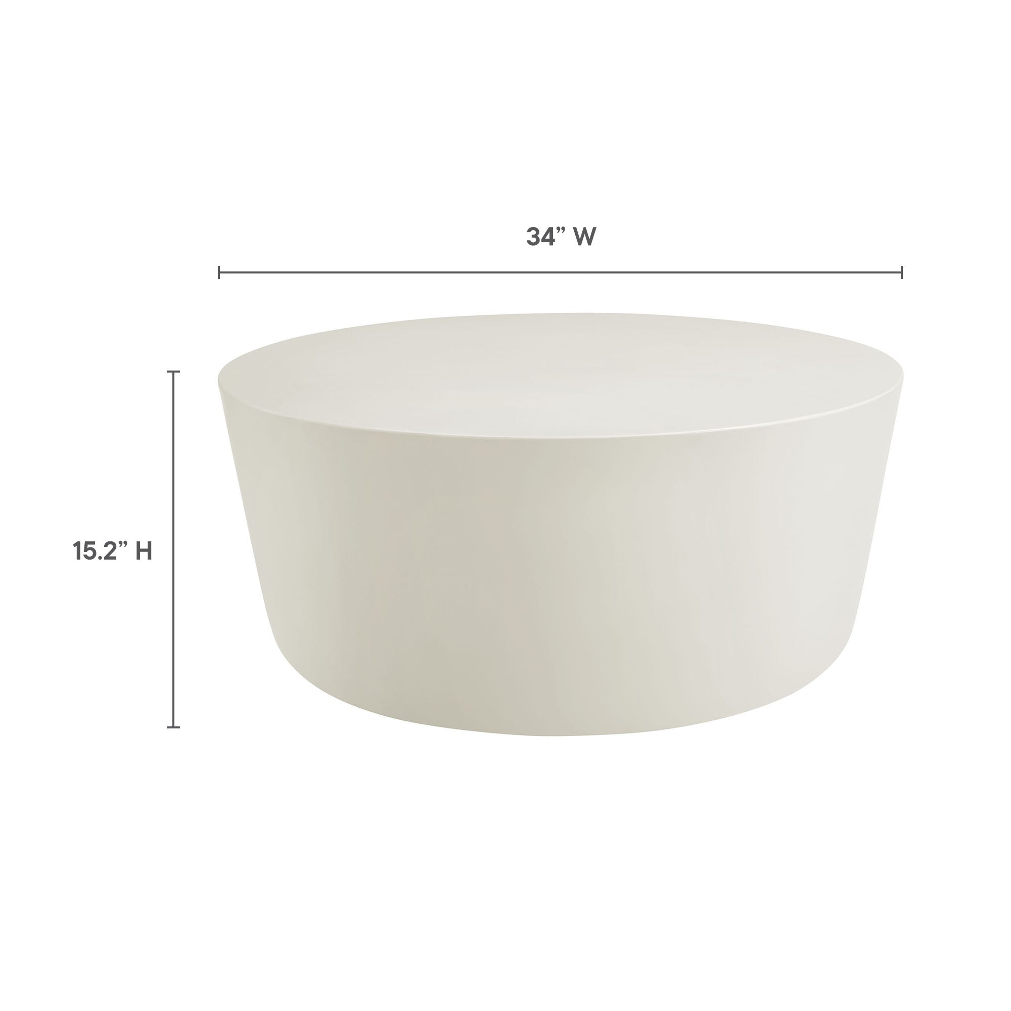 Brion Round Indoor - Outdoor Patio Concrete Coffee Table by Modway - Image 19