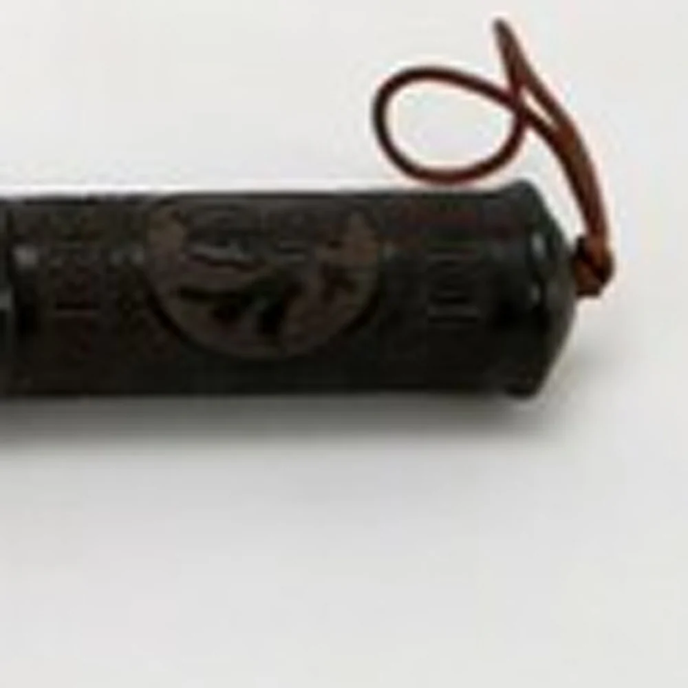 Brown Carved Scroll Wood Decorative Calligraphy Brush By Homeroots - Image 7