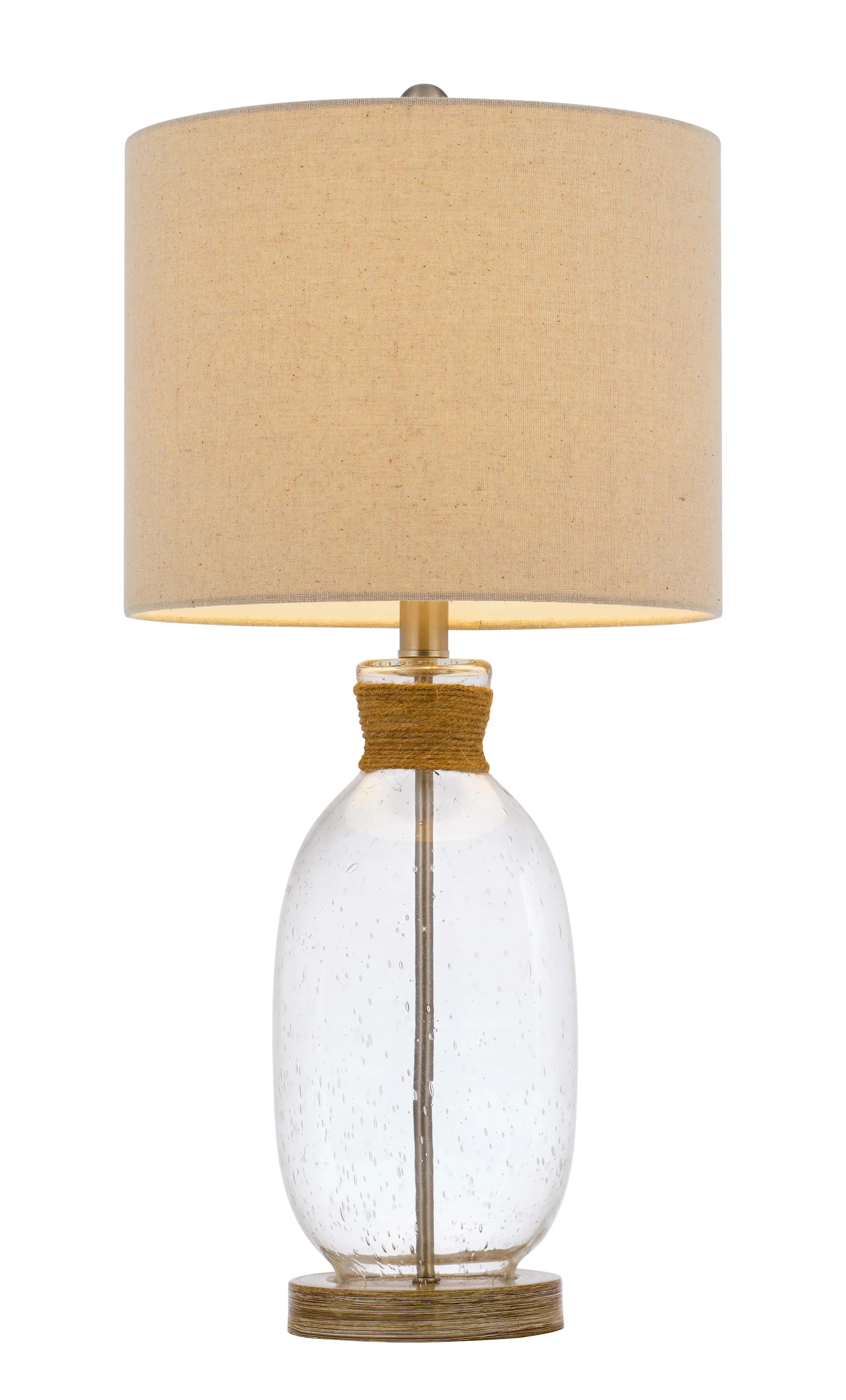 Brown Mason Jar Table Lamp With Brown Drum Shade By Homeroots - Image 2