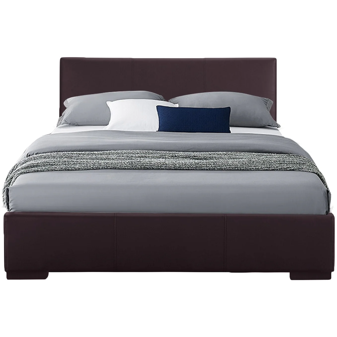 Brown Platform Full Bed By Homeroots - Image 2