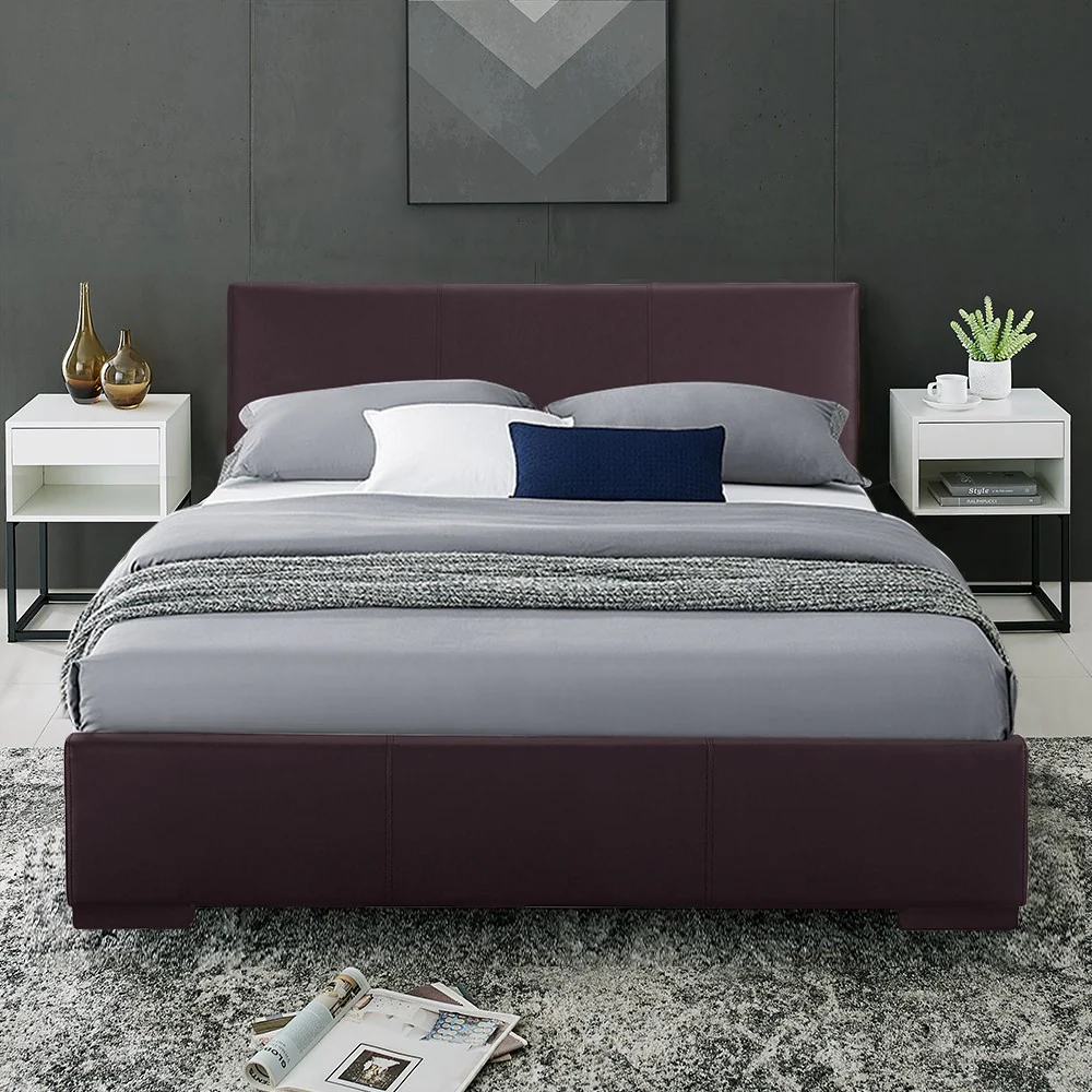 Brown Platform Queen Bed By Homeroots