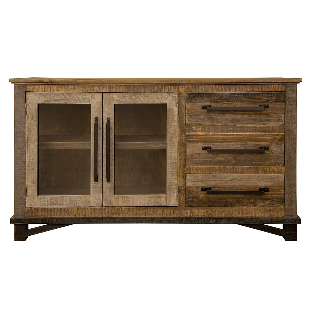 Brown Solid and Manufactured Wood Distressed Buffet Table By Homeroots