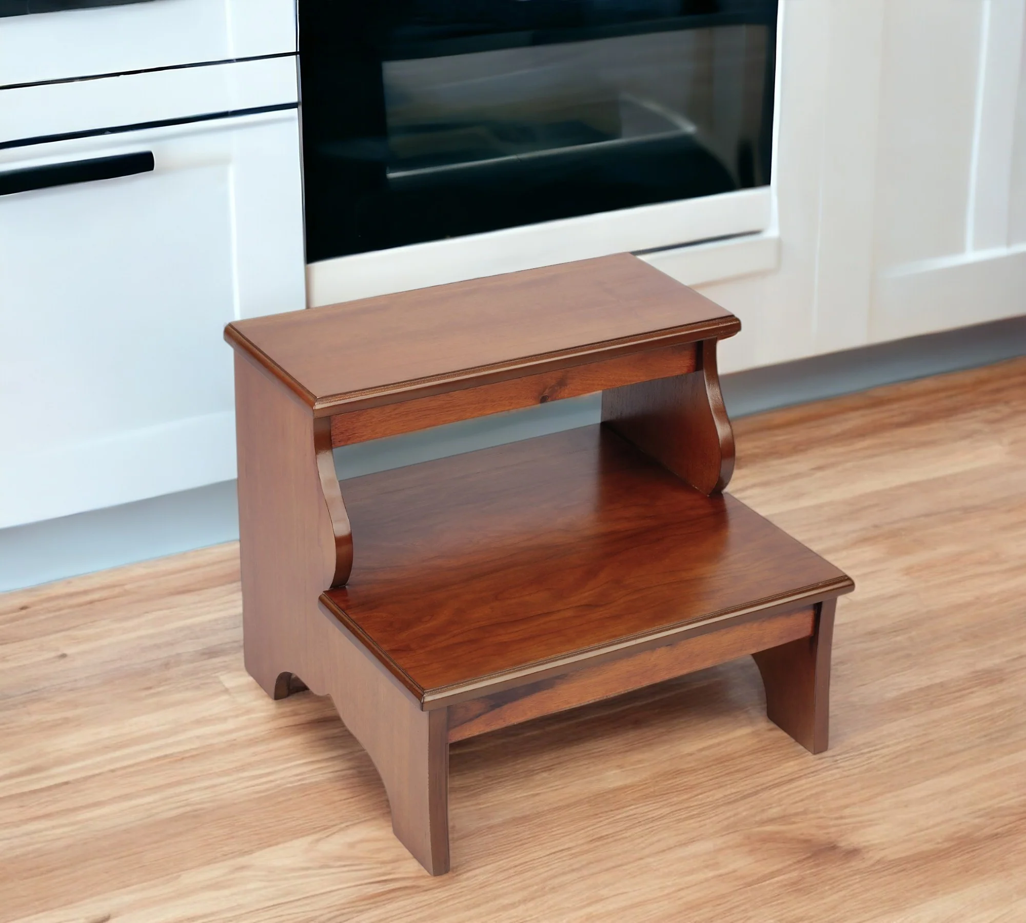 Brown Solid Wood and Solid and Manufactured Wood Backless Bar Chair By Homeroots