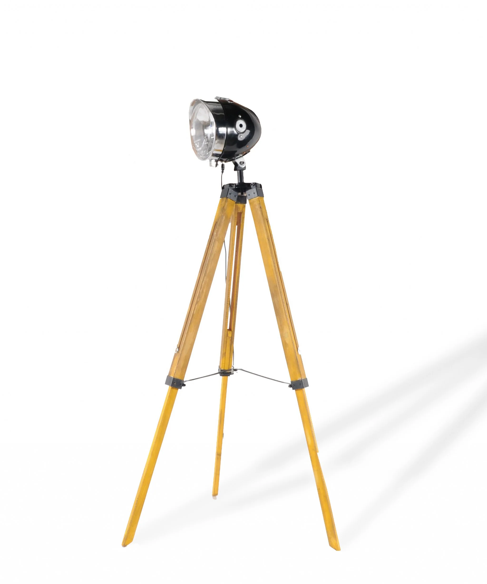 Brown Tripod Floor Lamp With Cone By Homeroots