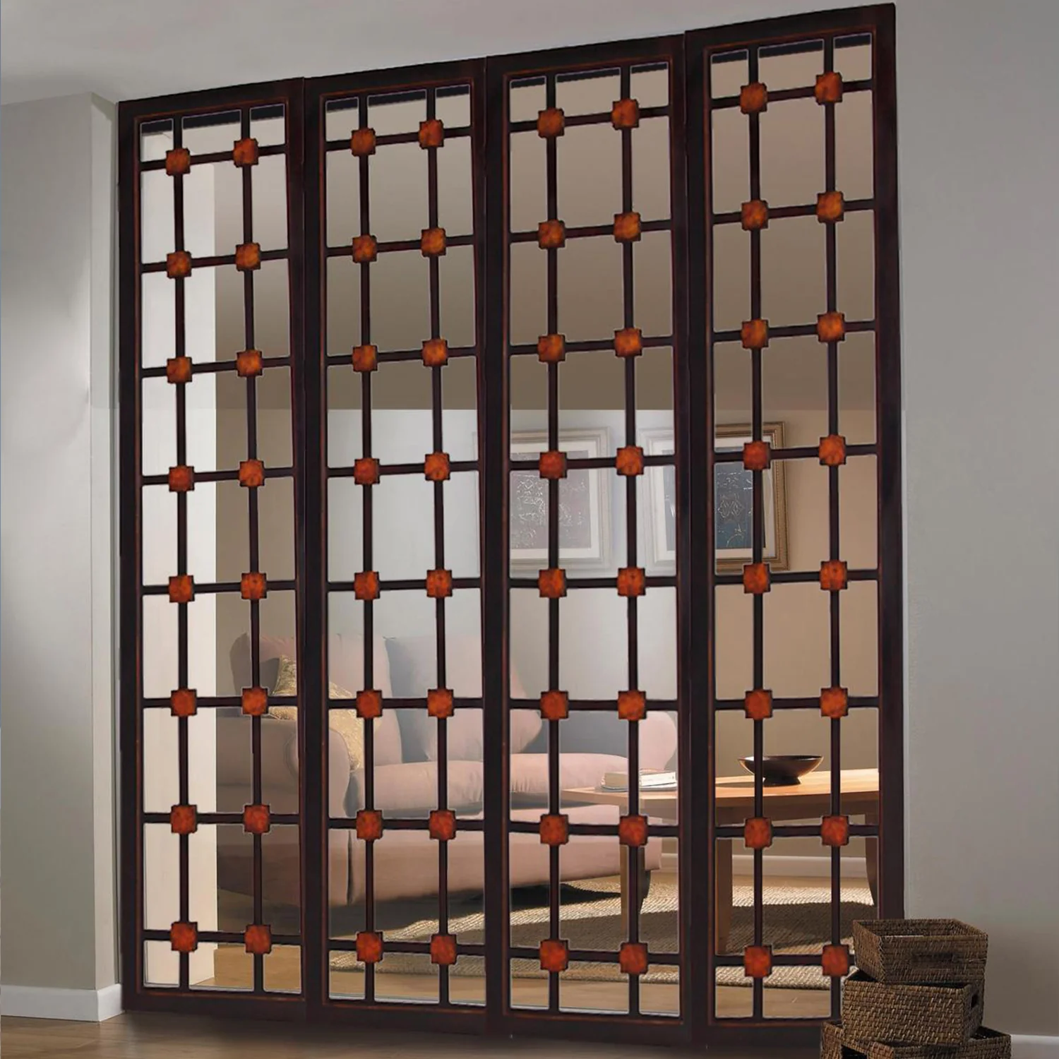 Brown Woood Screen By Homeroots