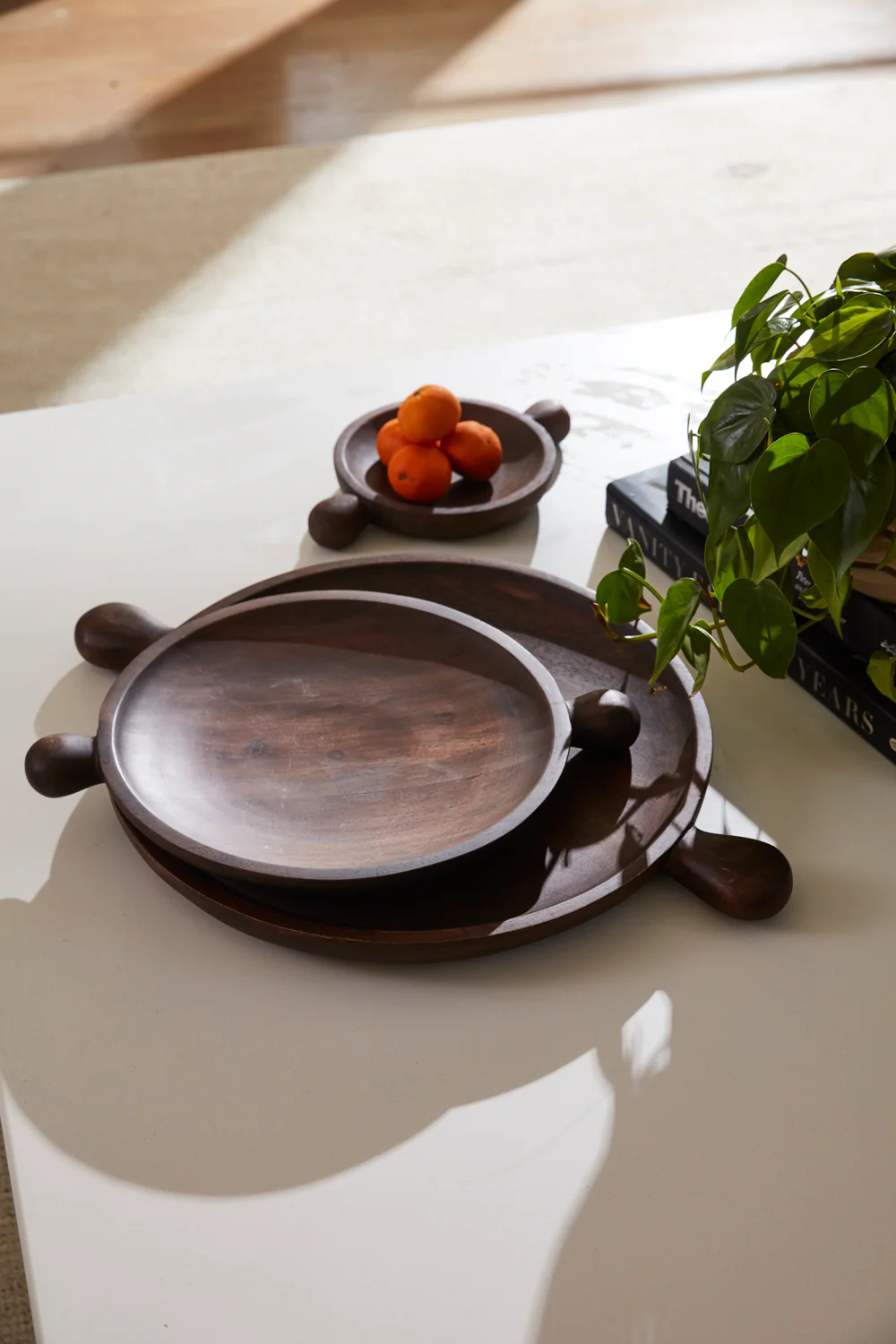 Brownwood Tray Set of 2 By Accent Decor - Image 3