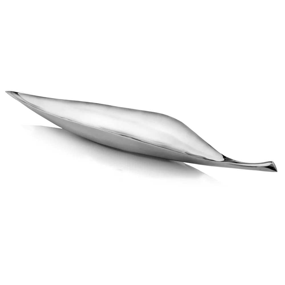 Buffed Tip Long Leaf Tray By Homeroots
