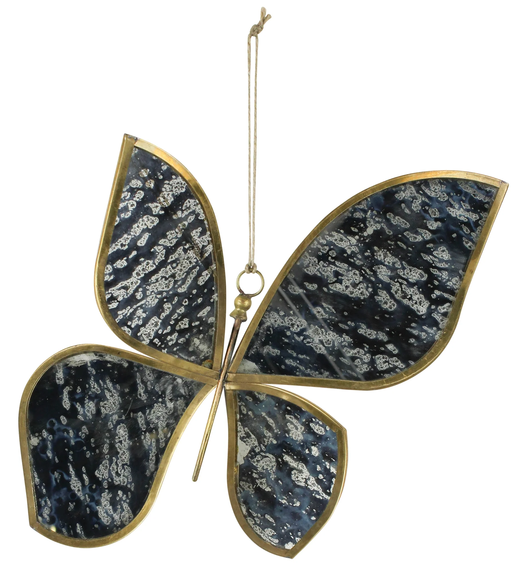 Butterfly, Leaded Glass Set Of 2 By HomArt