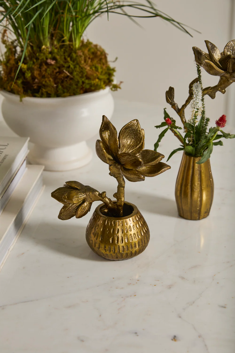 Butterfly Magnolia Sculpture Set of 2 By Accent Decor - Image 4