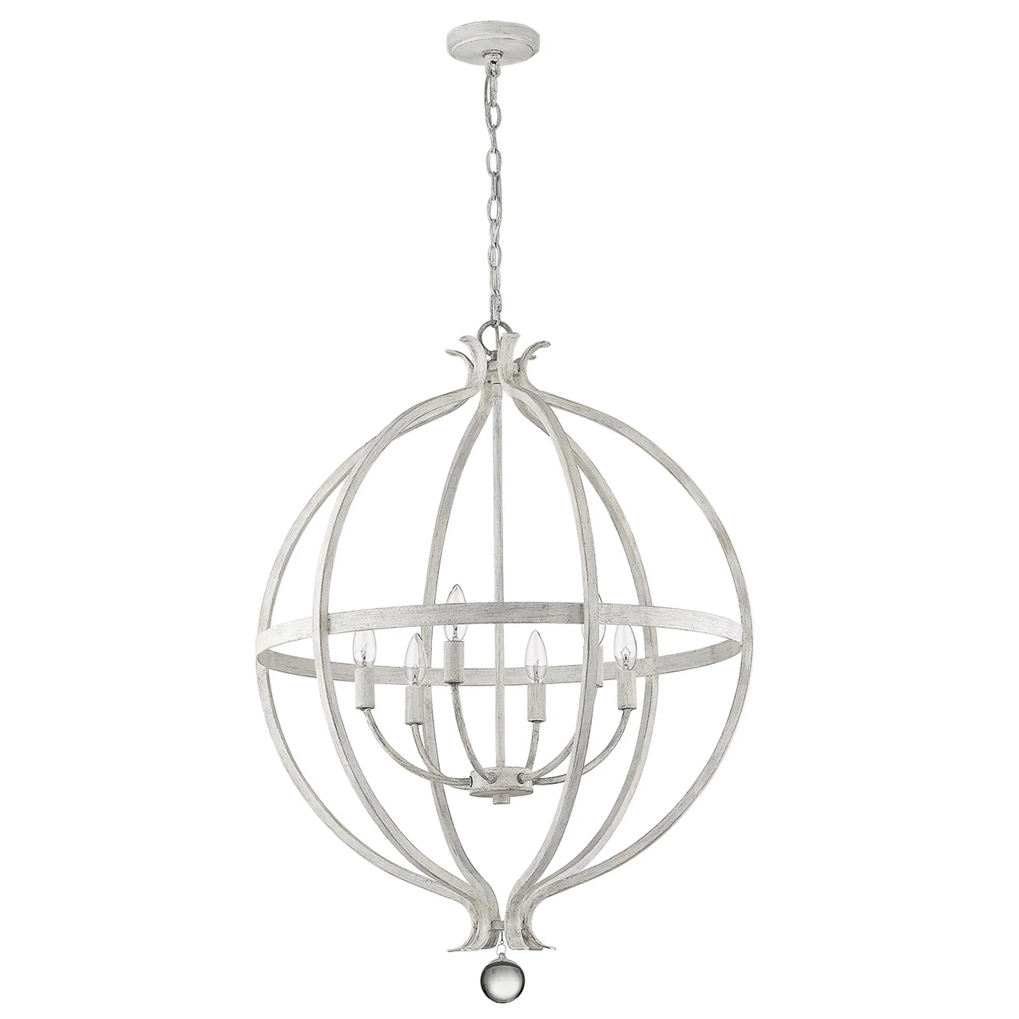 Callie 6-Light Country White Pendant By Homeroots