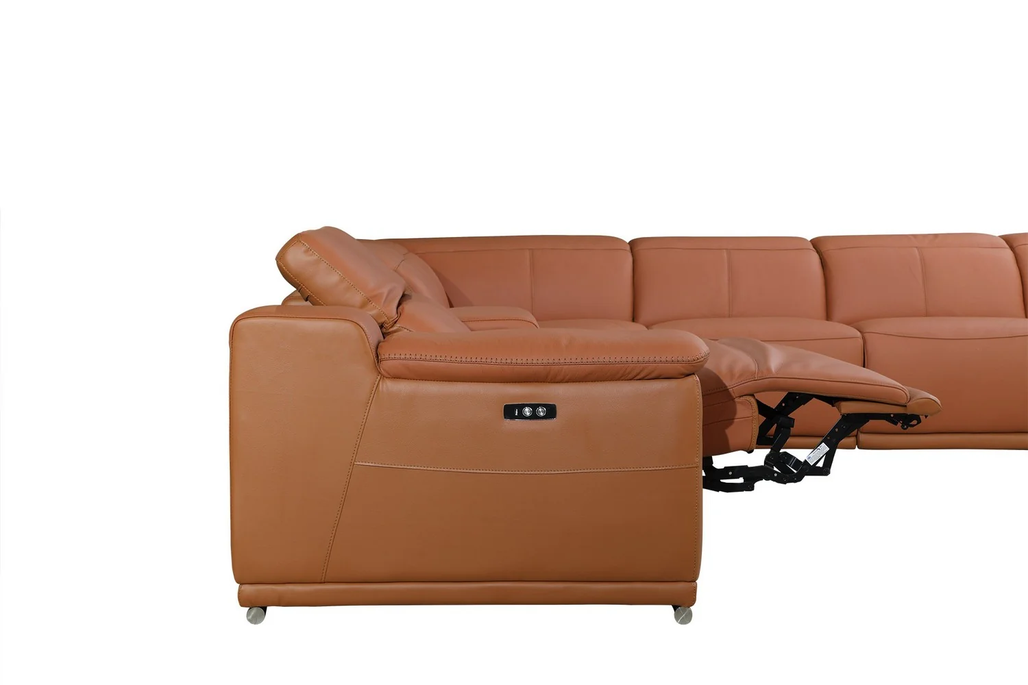 Camel Power Reclining 6"PC Sectional By Homeroots - Image 2
