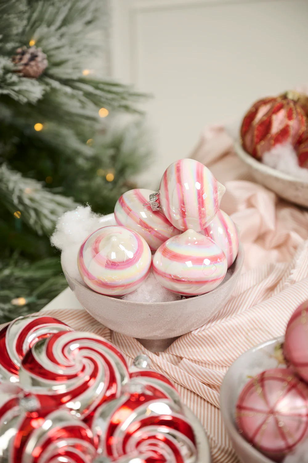 Candy Swirl Ornament Set of 8 By Accent Decor - Image 5