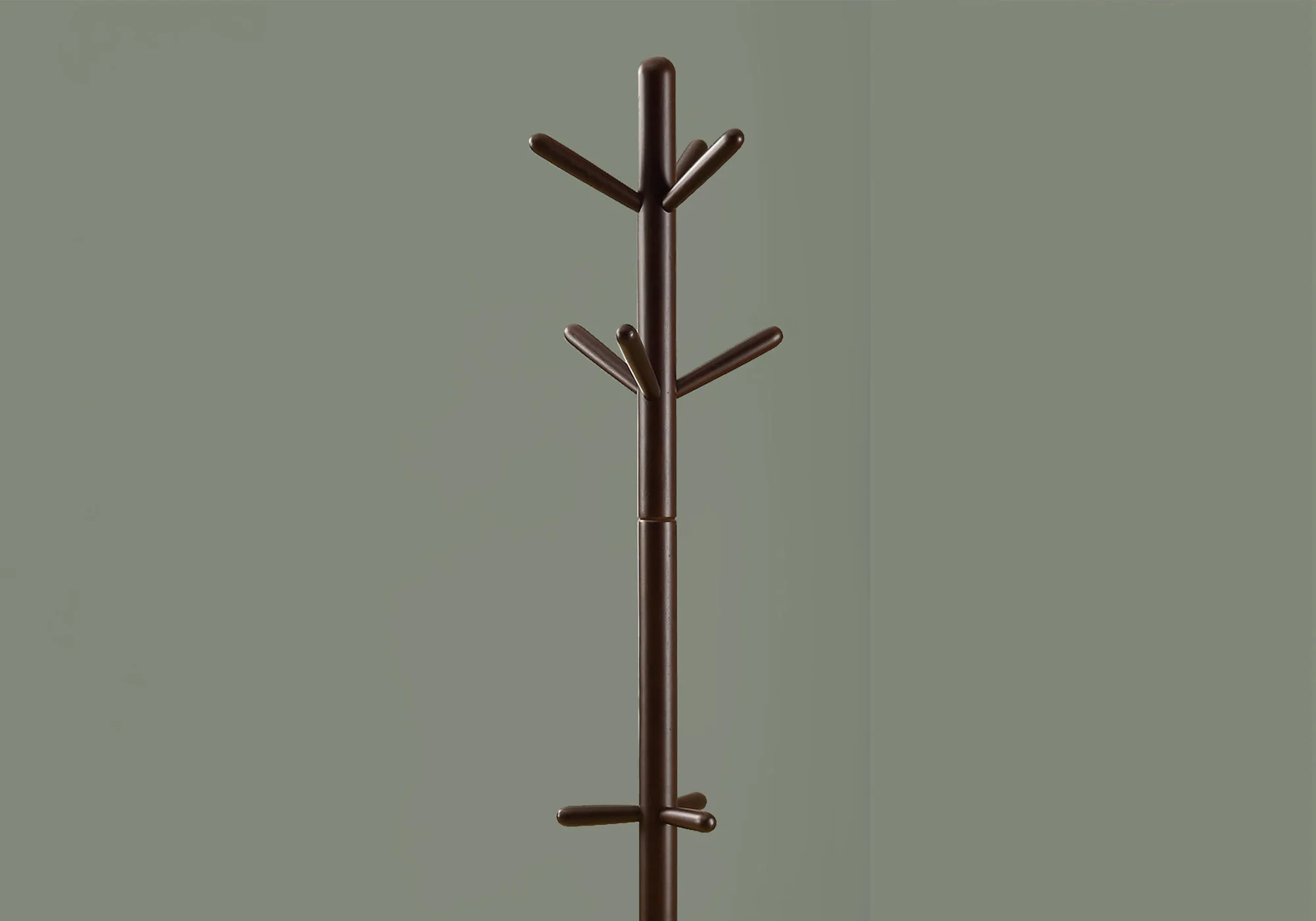 Cappuccino Solid Wood Coat Rack By Homeroots - Image 2
