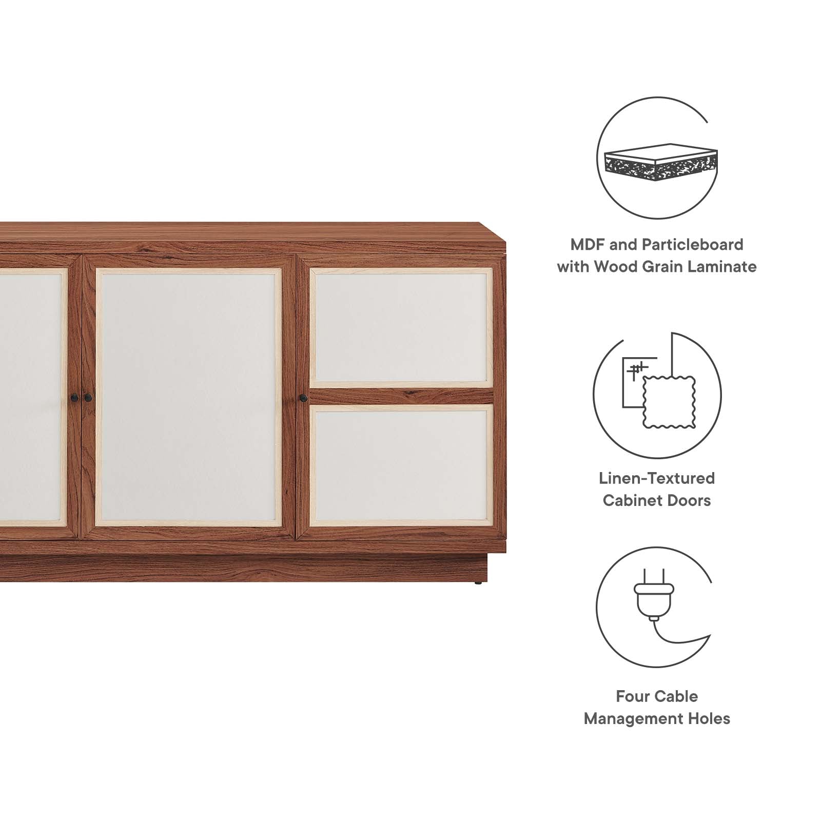 Capri 63" Wood Grain TV Console By Modway - EEI-6865 - Image 9