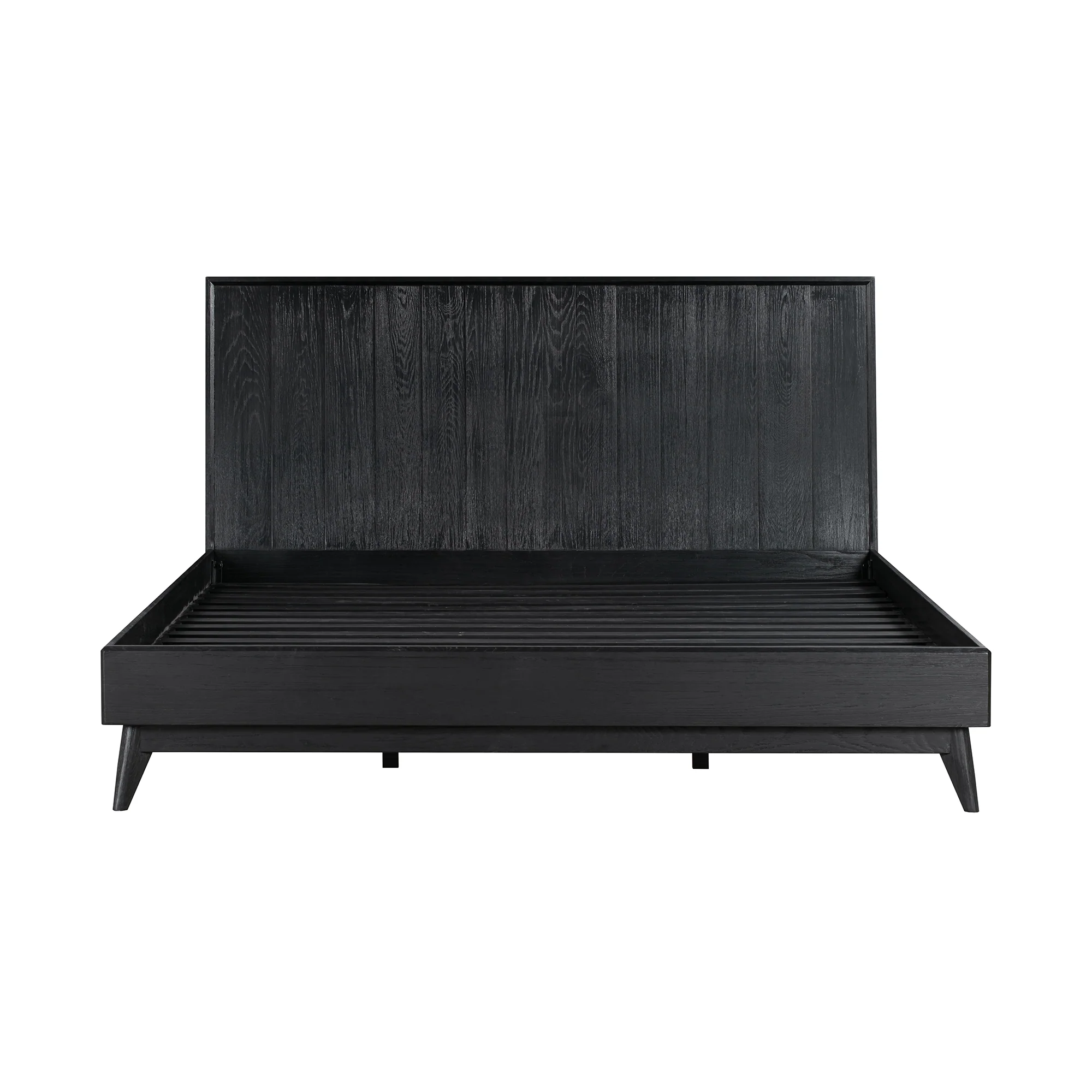 Carnaby King 3 Piece Bedroom Set in Black Brushed Oak Wood By Armen Living - Image 3