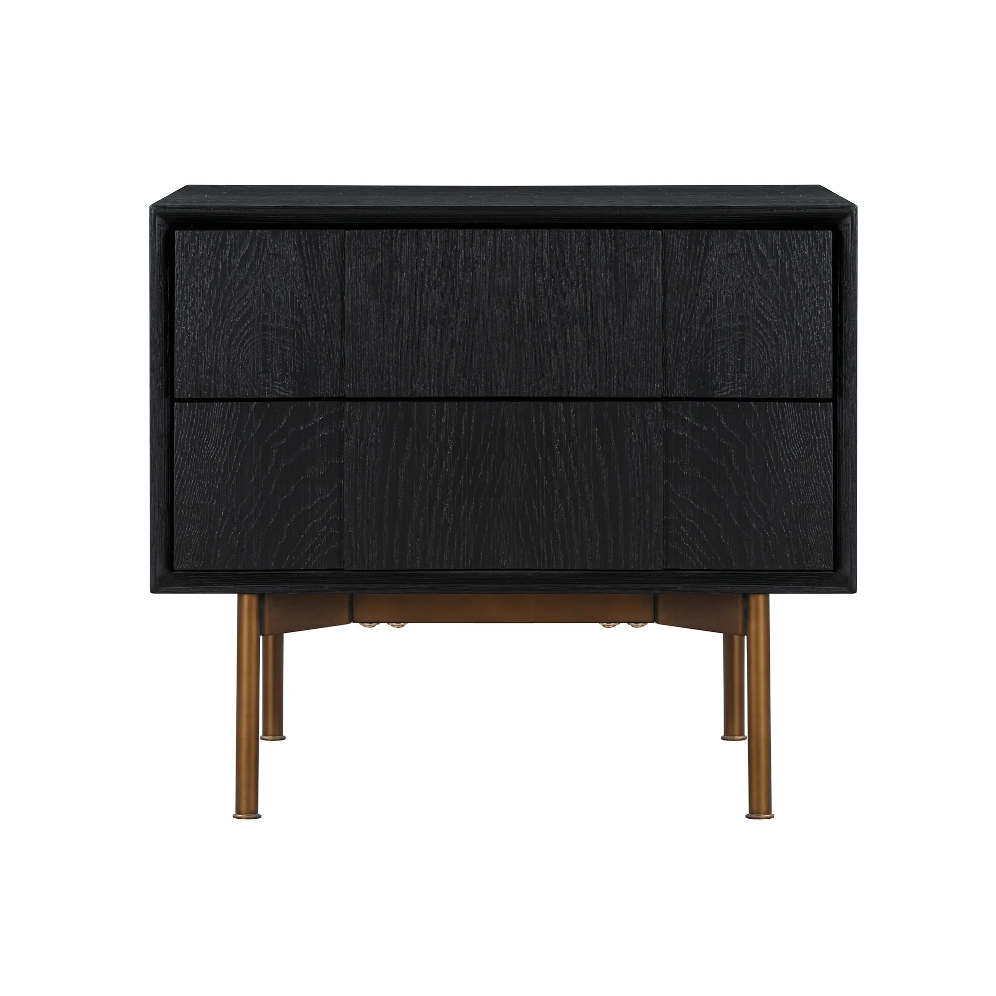 Carnaby King 4 Piece Bedroom Set in Black Brushed Oak Wood By Armen Living - Image 7