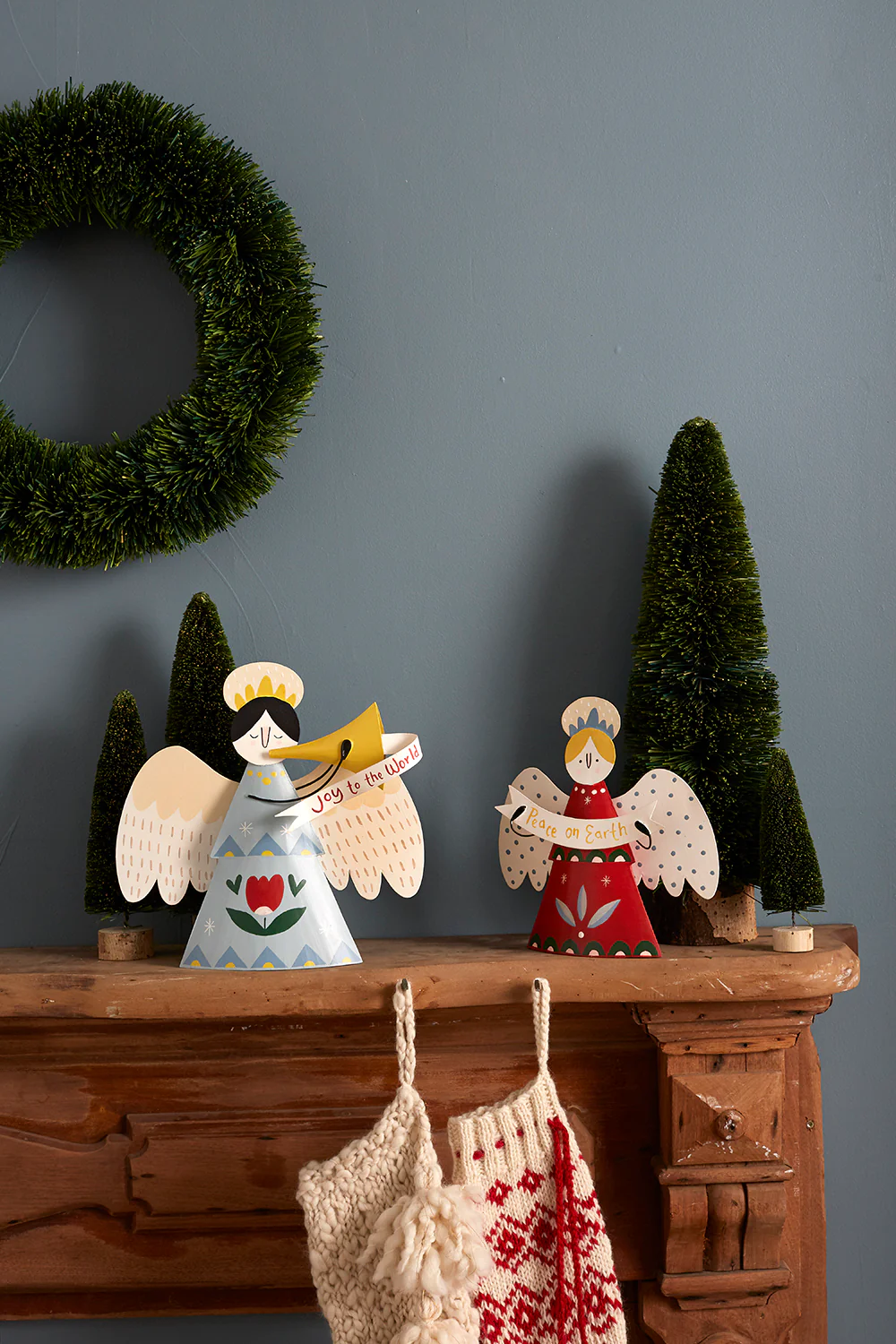 Caroling Angel Figurine Set of 2 By Accent Decor - Image 3