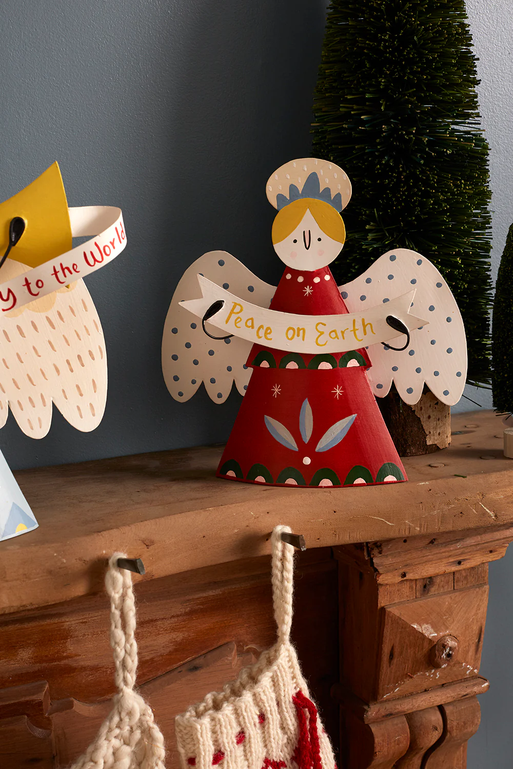 Caroling Angel Figurine Set of 2 By Accent Decor - Image 5
