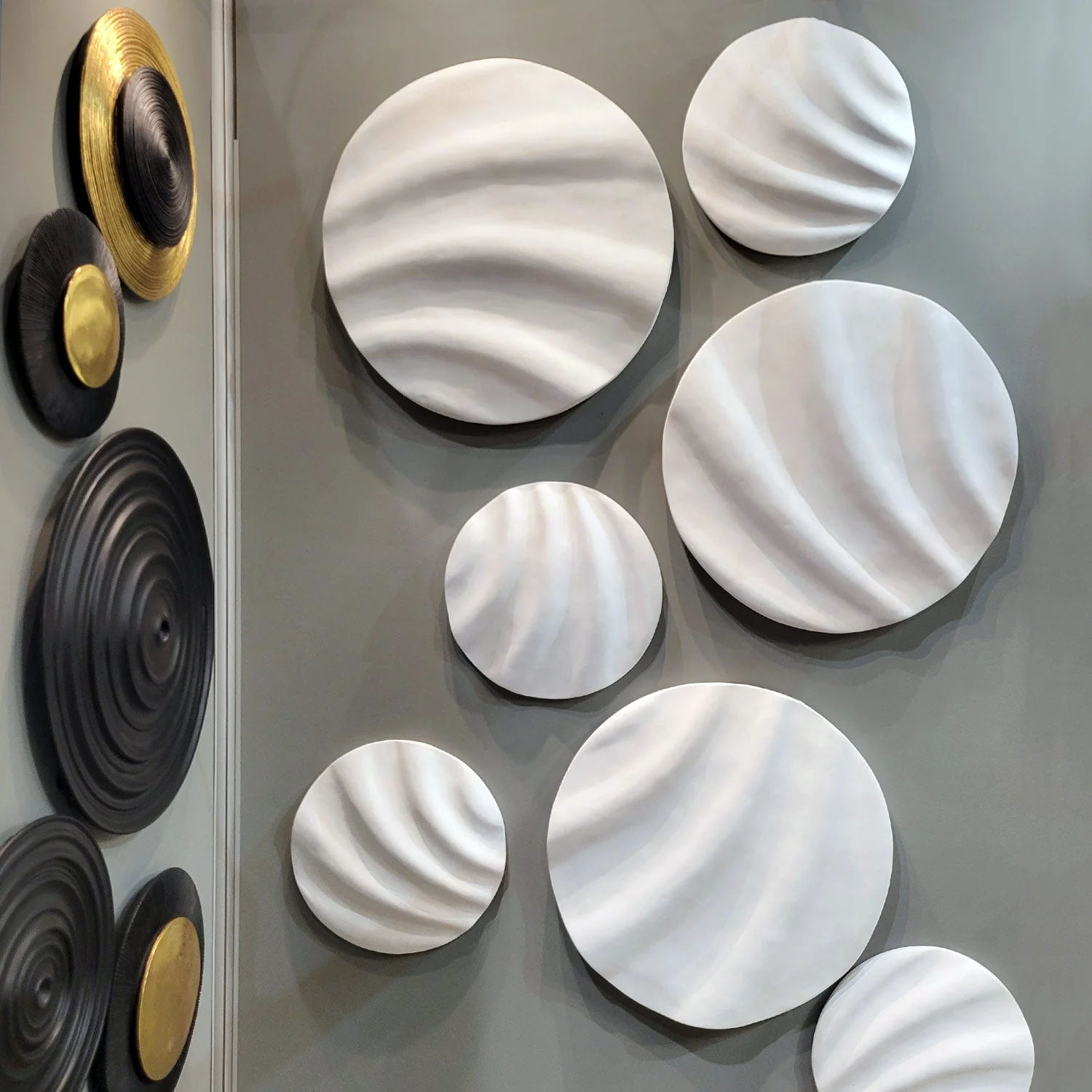 Cascade 18.5"D, White By Gold Leaf