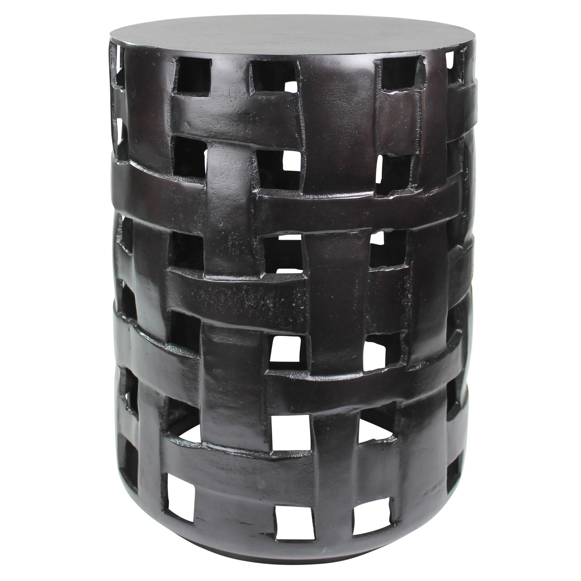 Cast Aluminum Woven Side Table By Homeroots