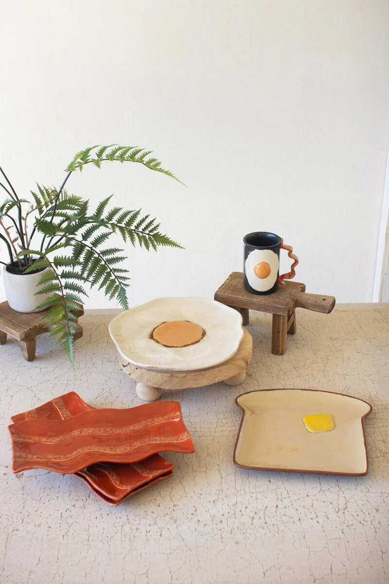 Ceramic Toast Platter (Min 4) By Kalalou - Image 2