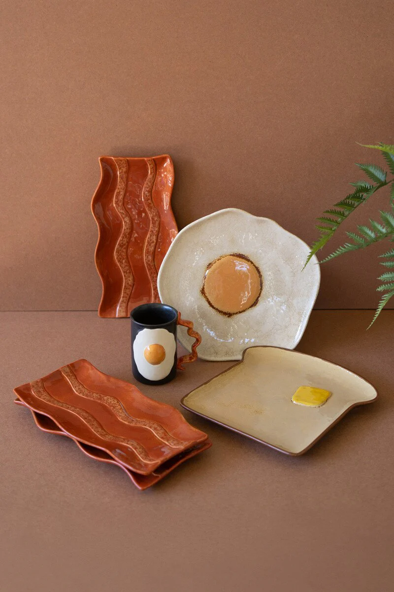 Ceramic Toast Platter (Min 4) By Kalalou - Image 4