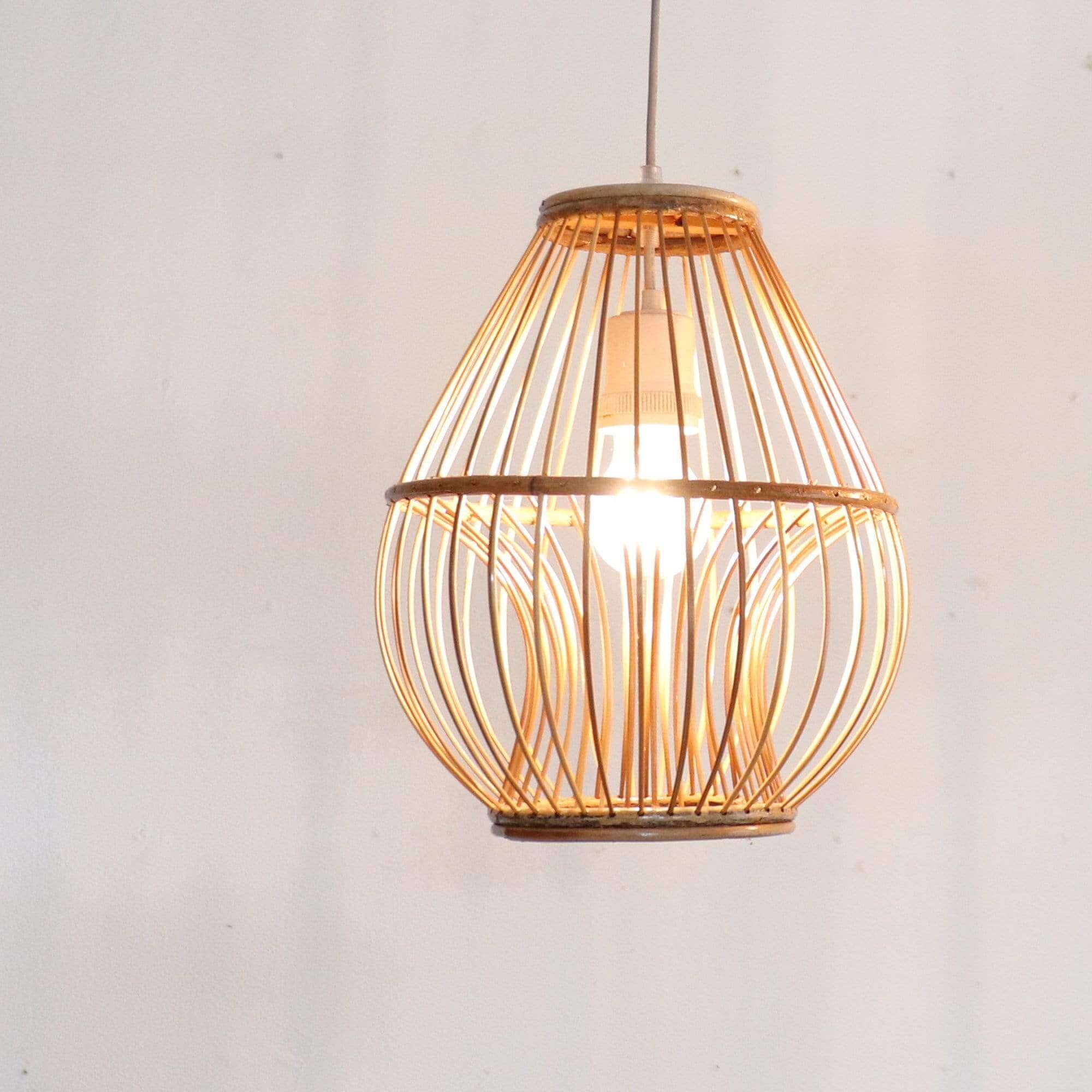 Cha Nai - Bamboo Pendant Light Shade (25-38 Cm) By Thaihome